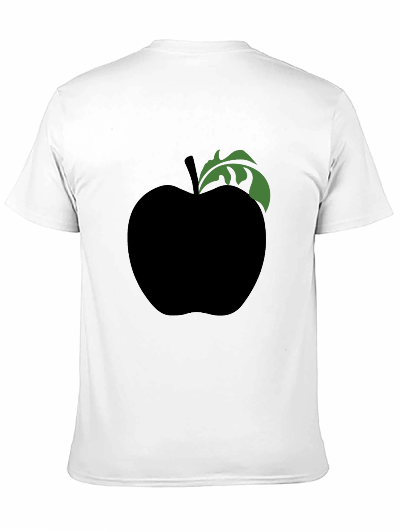 Black Apple Graphic Tee - Modern Casual Shirt