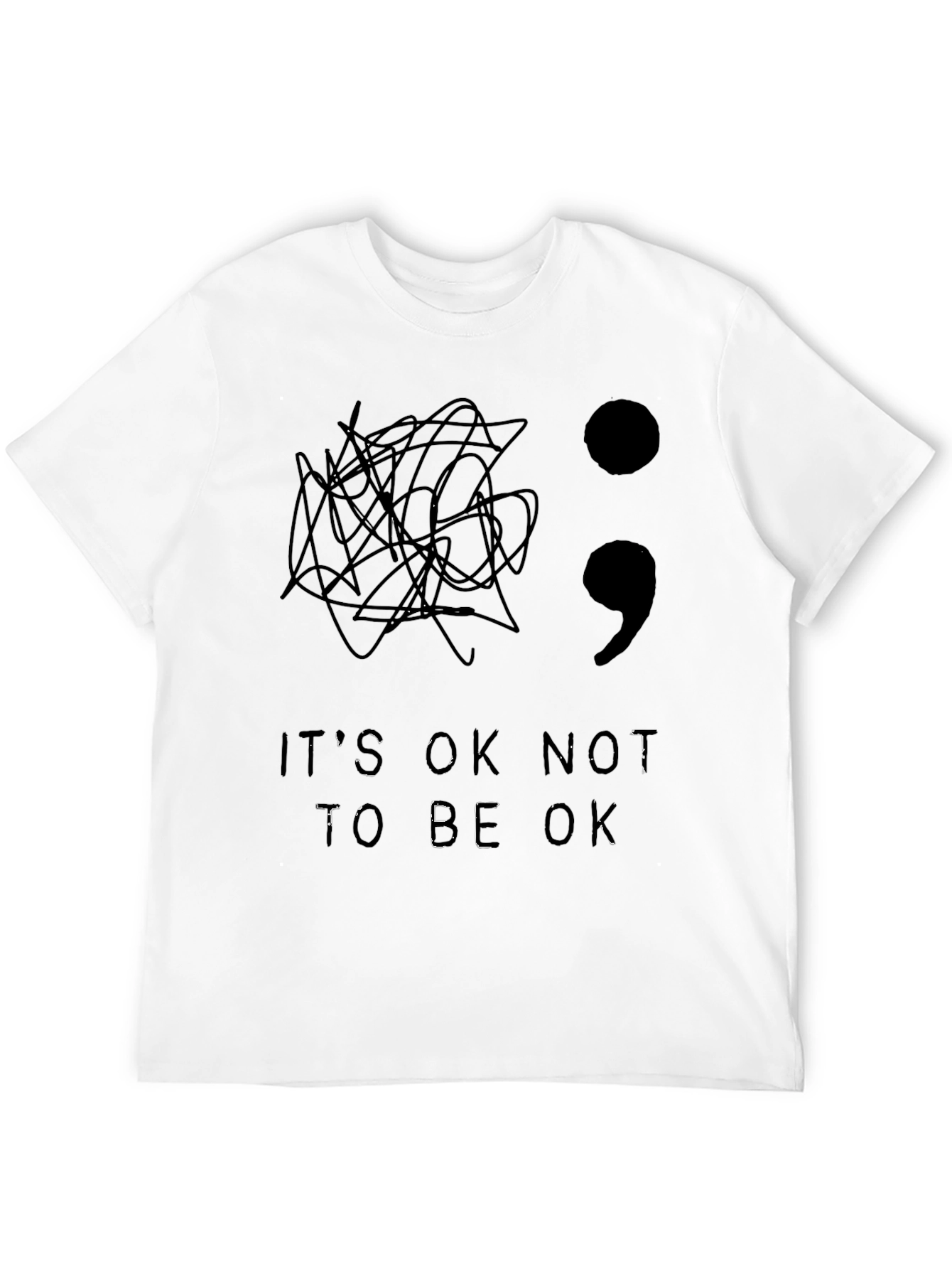 Mental Health Awareness Semicolon T-Shirt