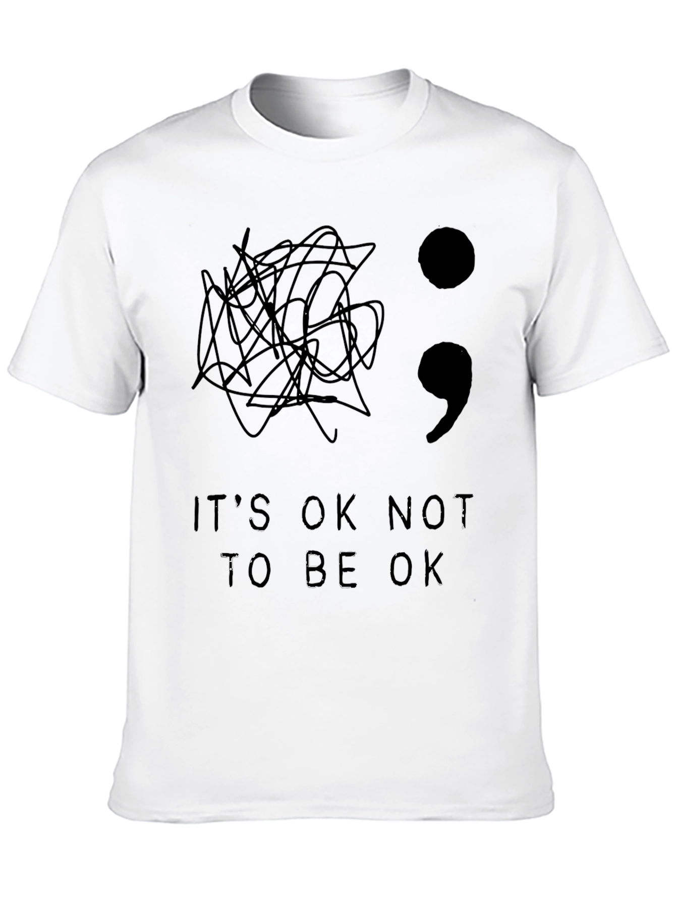 Mental Health Awareness Semicolon T-Shirt
