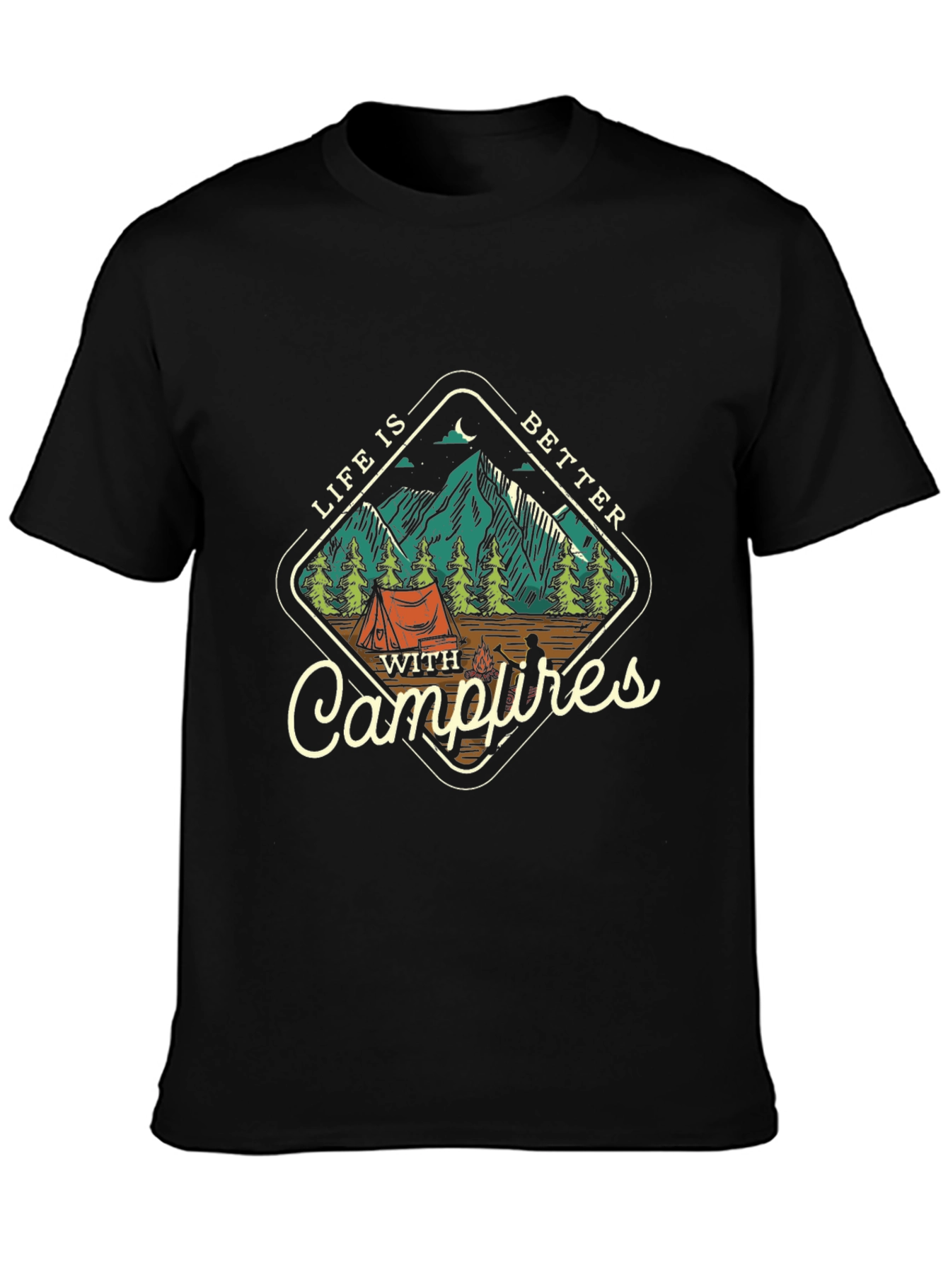 Campfire Life T-Shirt: Outdoor Adventure Tee