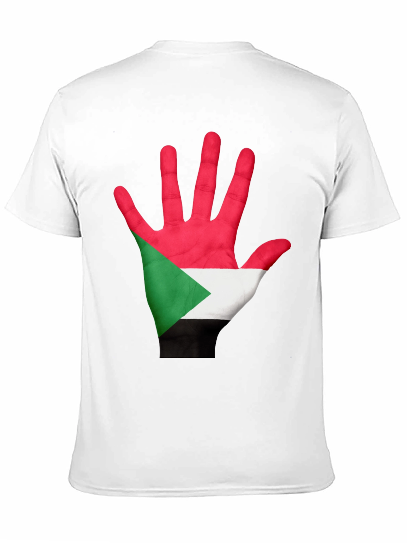 Sudan Flag Hand T-Shirt - Black