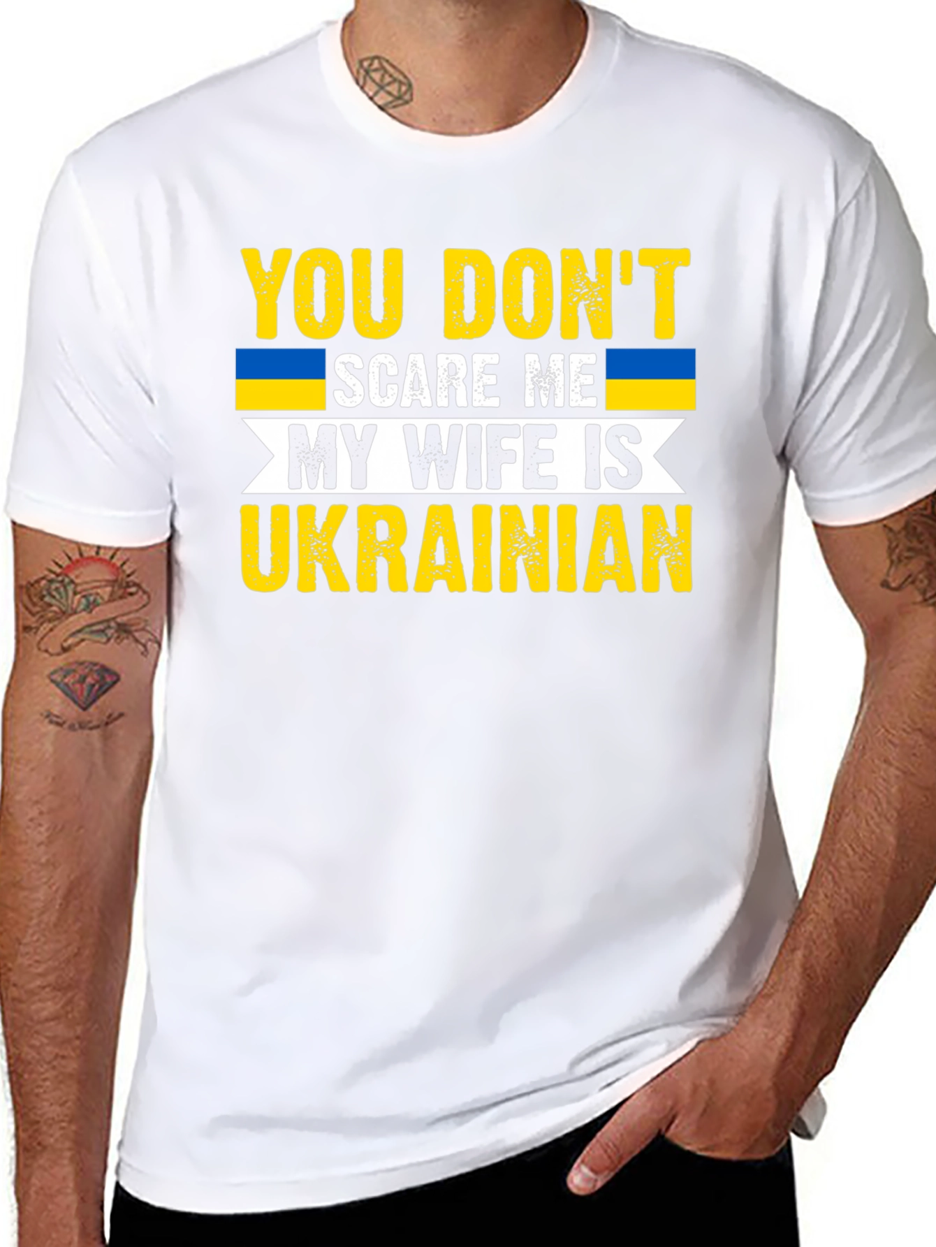 Funny Ukrainian Wife T-Shirt: You Dont Scare Me