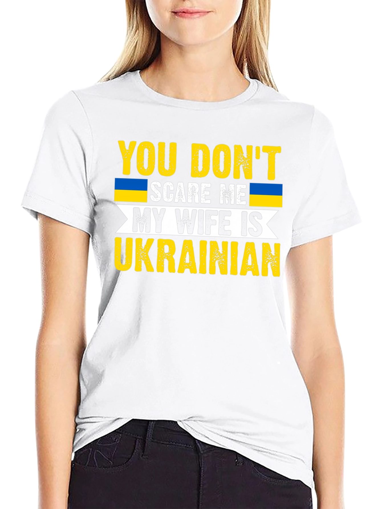 Funny Ukrainian Wife T-Shirt: You Dont Scare Me