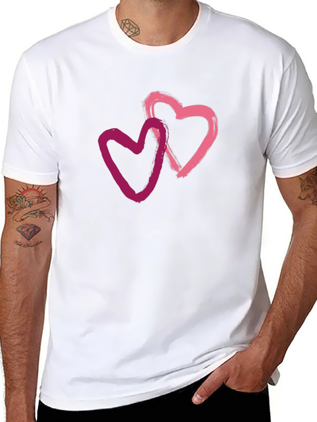 Heart to Heart Tee - Stylish Graphic T-Shirt