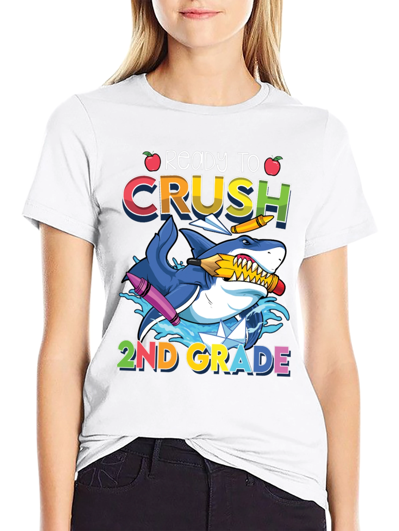 Ready to Crush 2nd Grade Shark T-Shirt