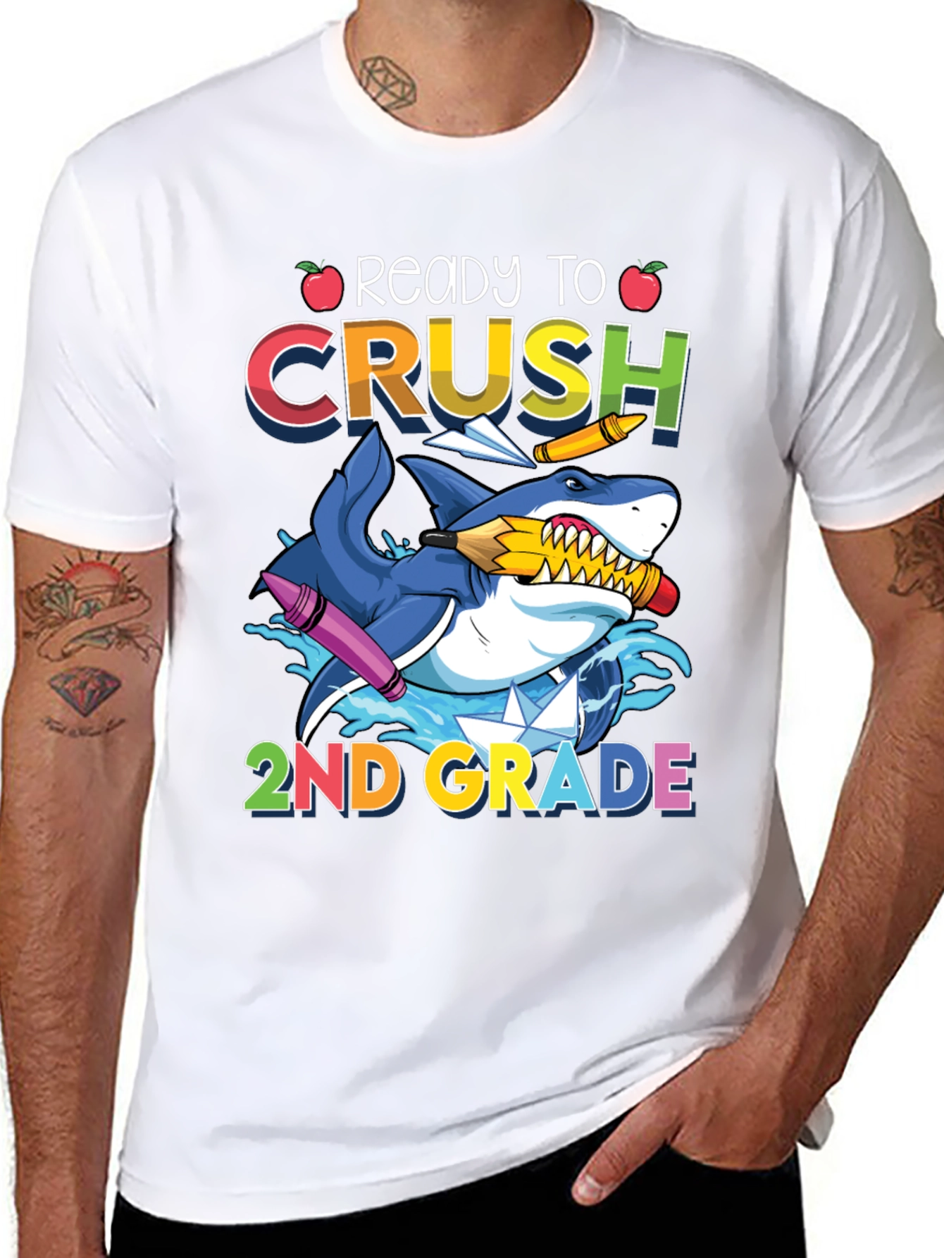 Ready to Crush 2nd Grade Shark T-Shirt