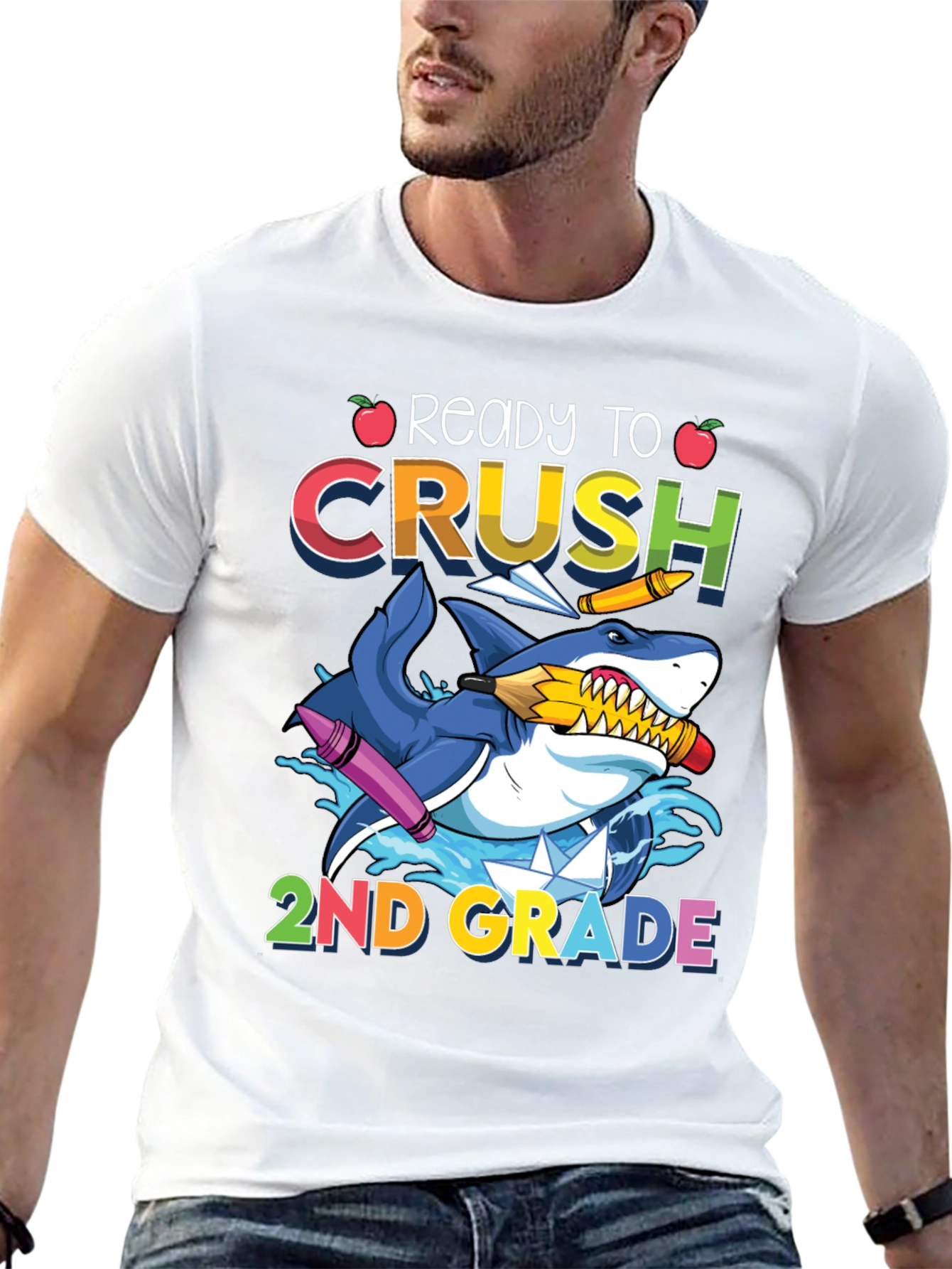 Ready to Crush 2nd Grade Shark T-Shirt