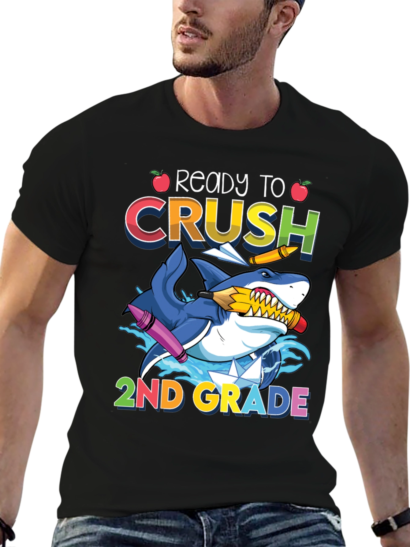 Ready to Crush 2nd Grade Shark T-Shirt