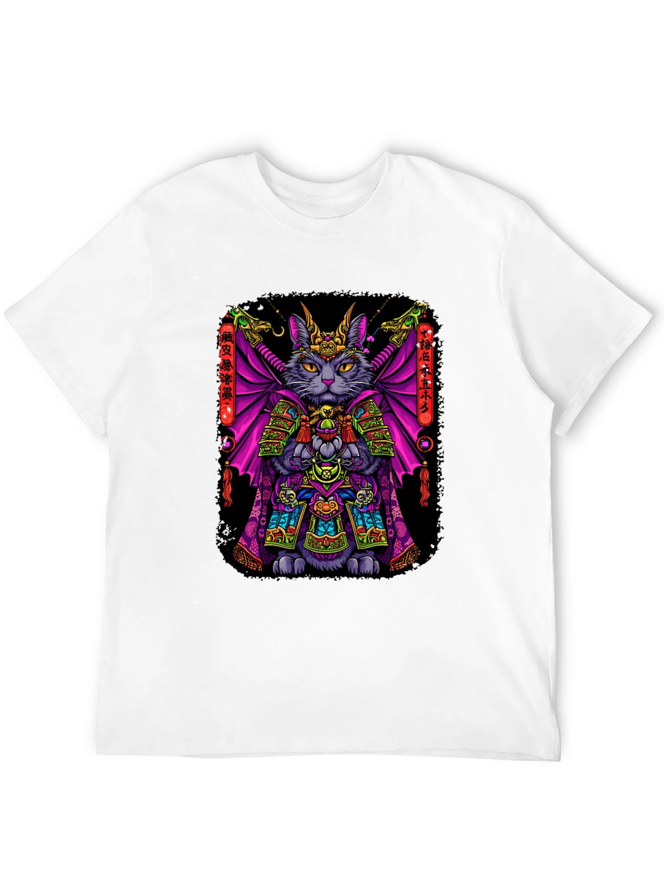 Samurai Cat T-Shirt: Warrior Feline Design
