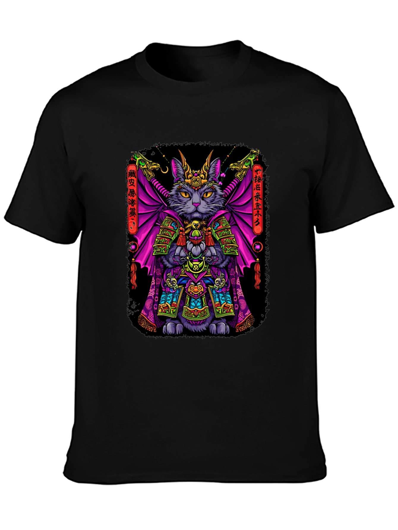 Samurai Cat T-Shirt: Warrior Feline Design