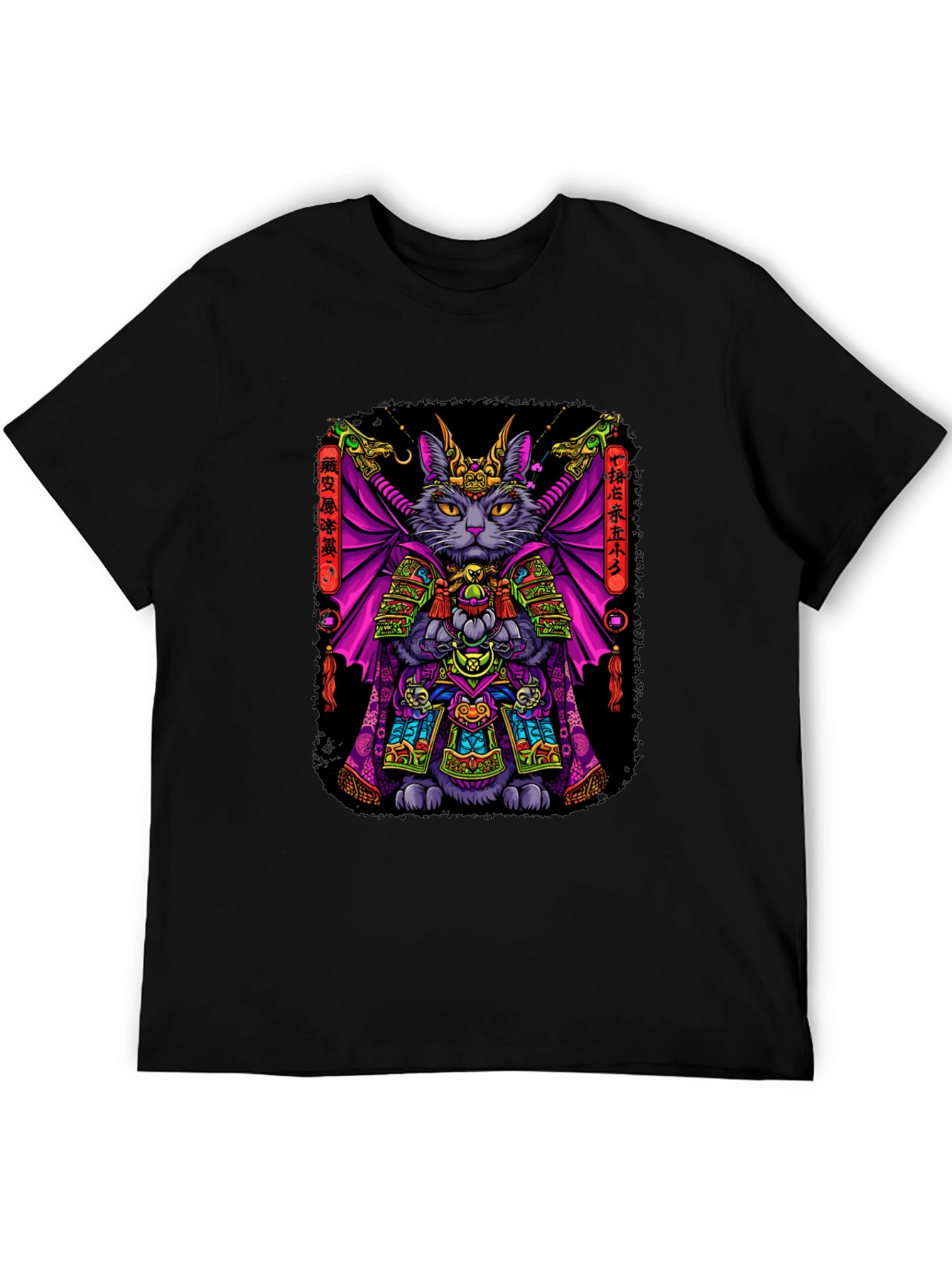 Samurai Cat T-Shirt: Warrior Feline Design
