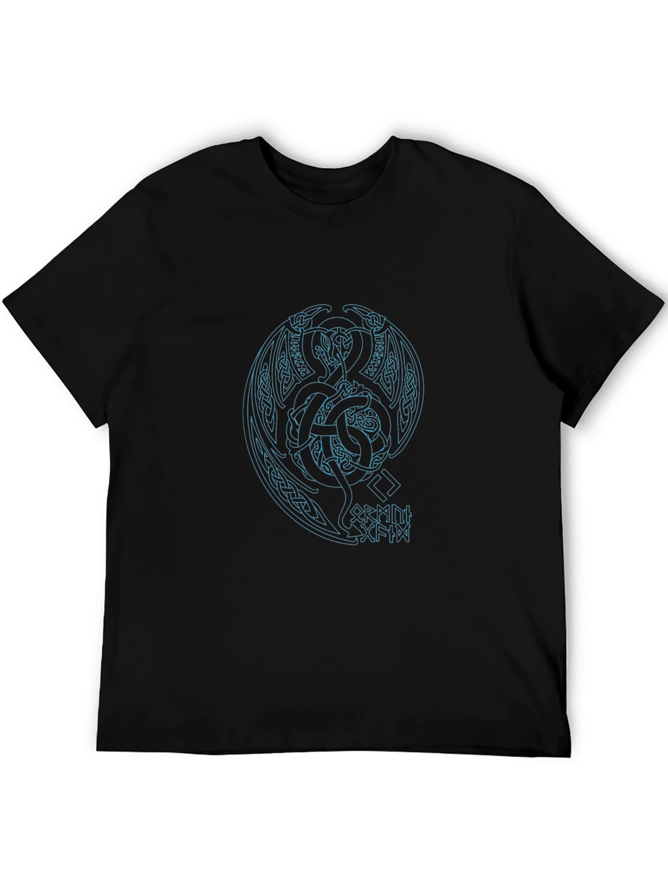 Celtic Dragon Graphic T-Shirt - Black