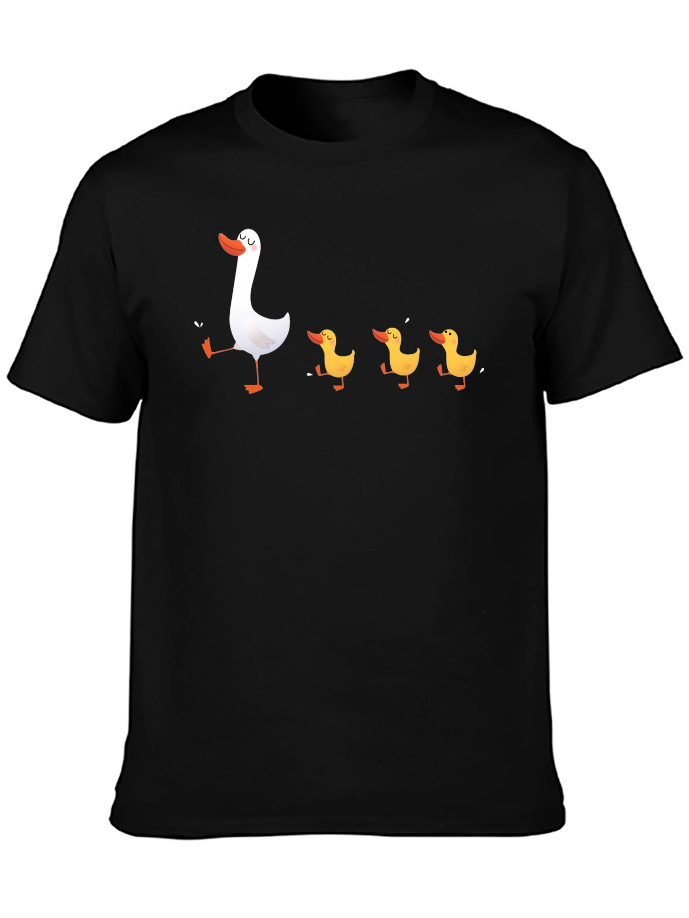 Duck Family Black T-Shirt
