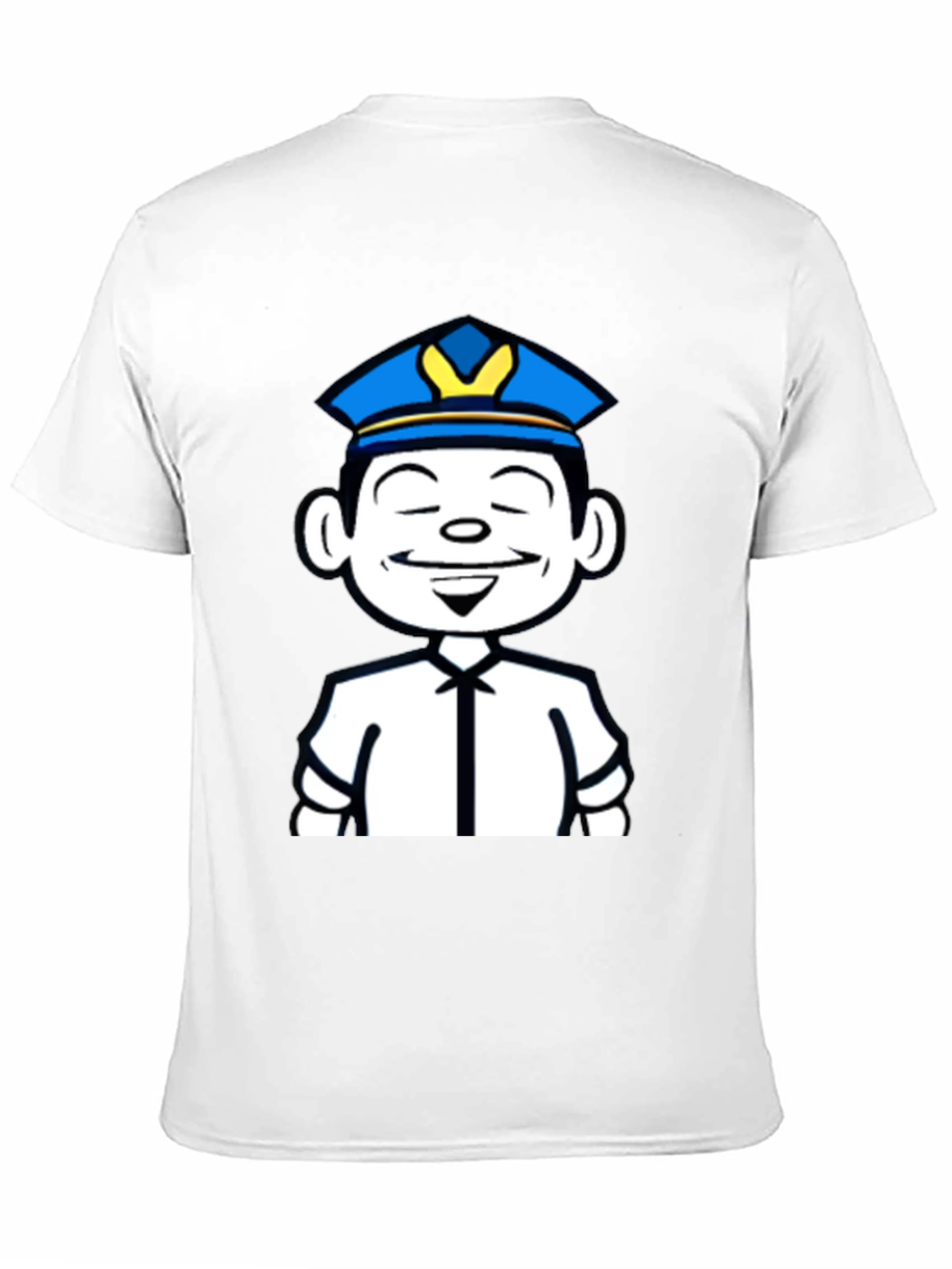 Cartoon Cop T-Shirt - Black Graphic Tee