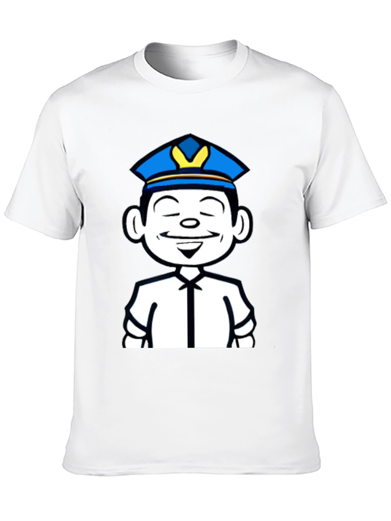 Cartoon Cop T-Shirt - Black Graphic Tee