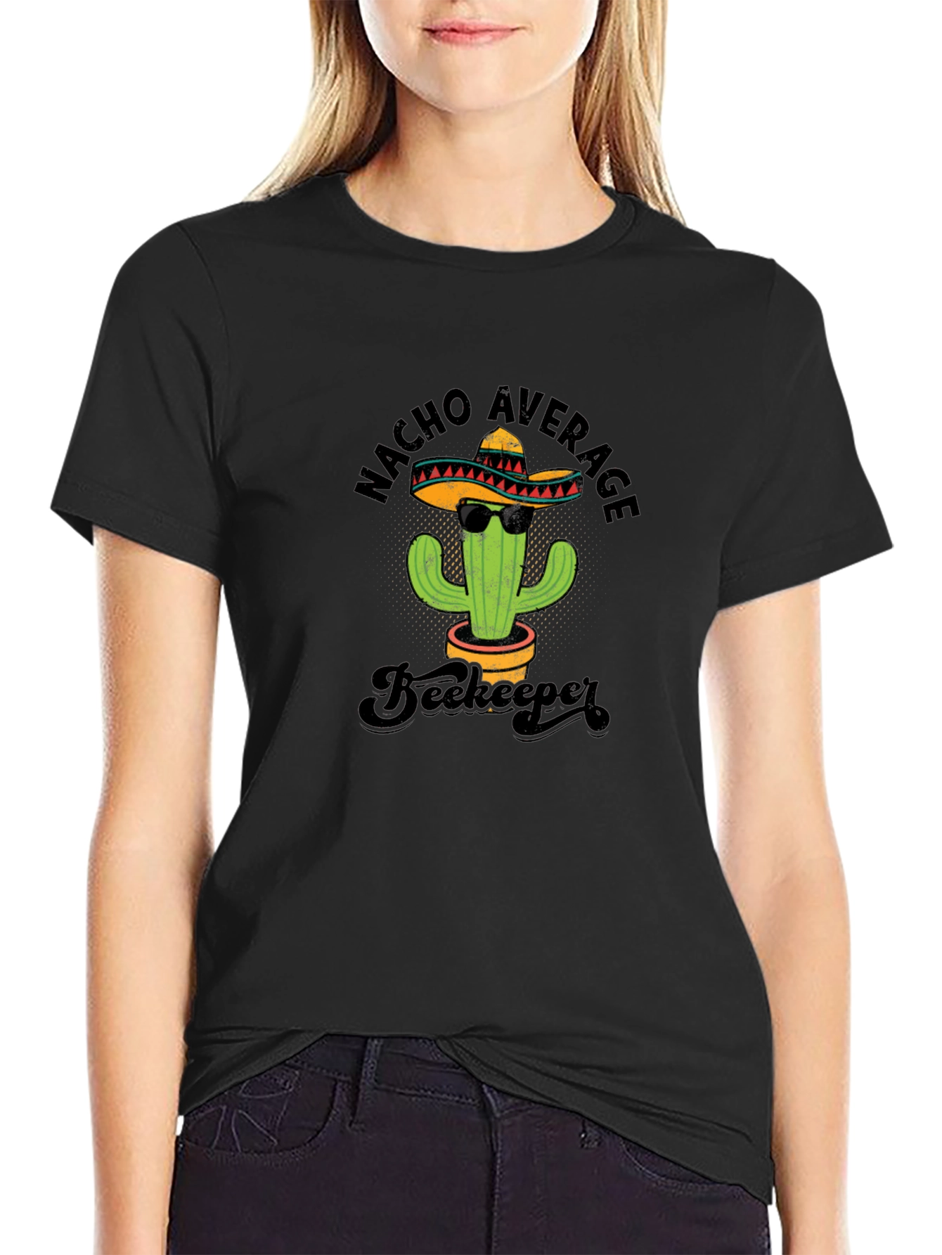 Nacho Average Beekeeper Cactus T-Shirt