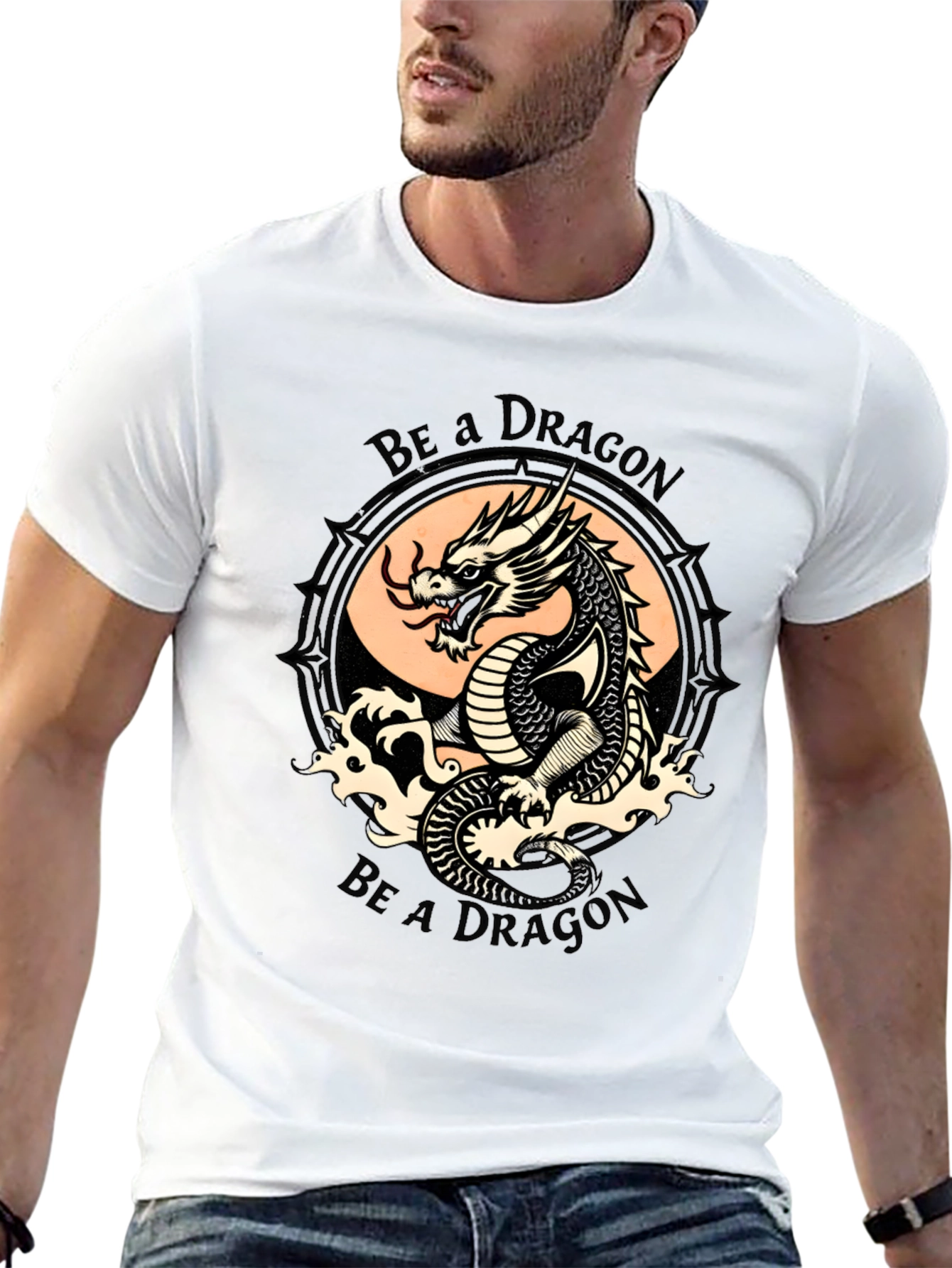 Be a Dragon Graphic Tee - Stylish Black T-Shirt
