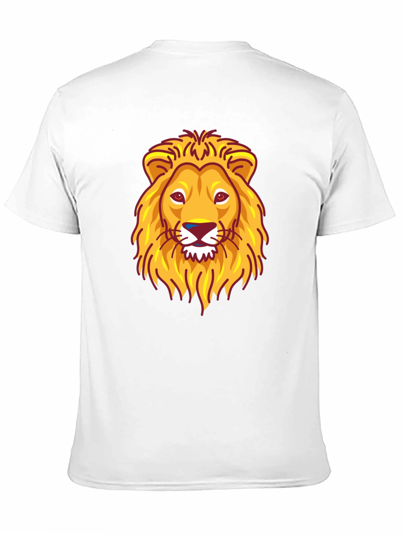 Lion Head Graphic Print Black T-Shirt