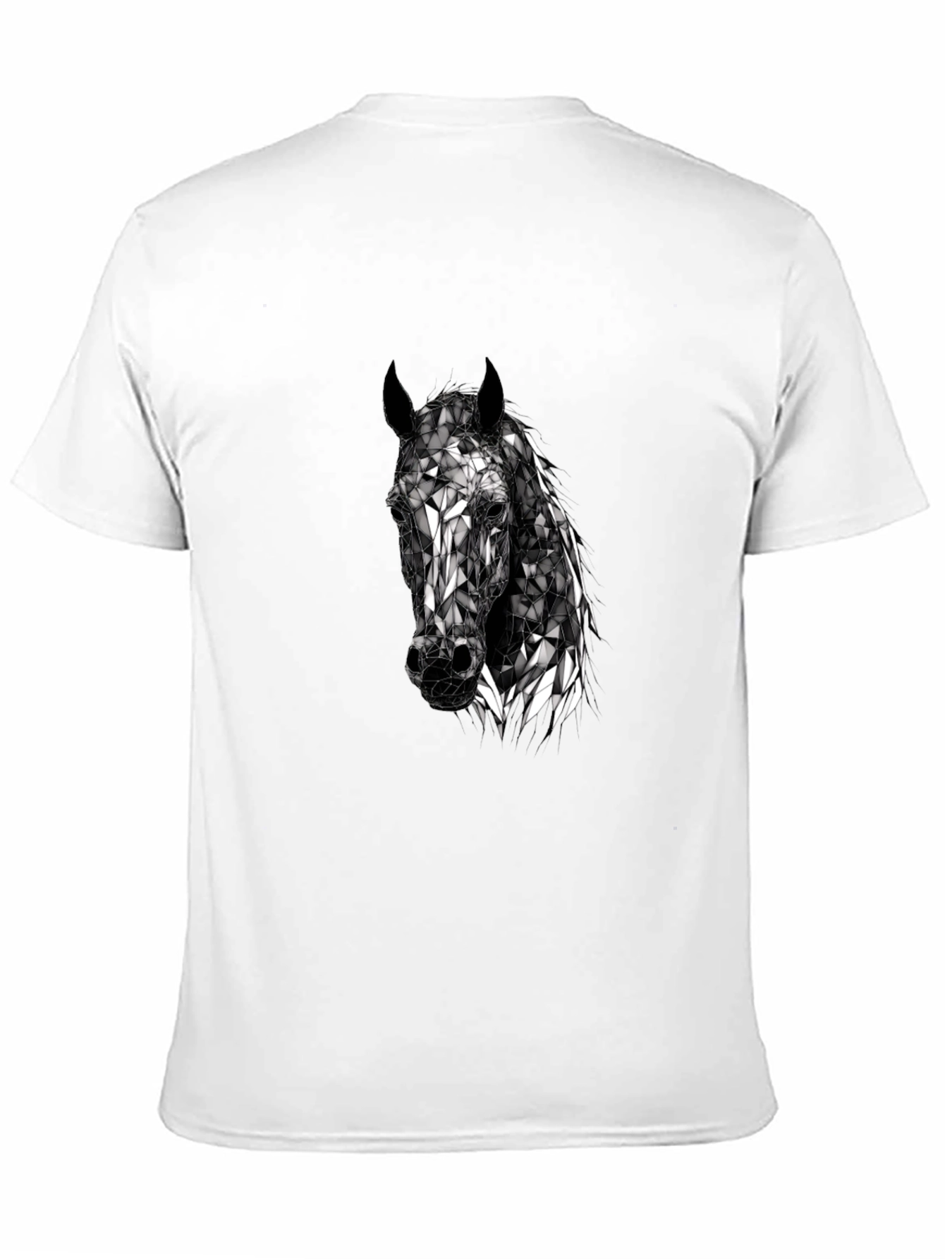 Geometric Horse Head T-Shirt - Black