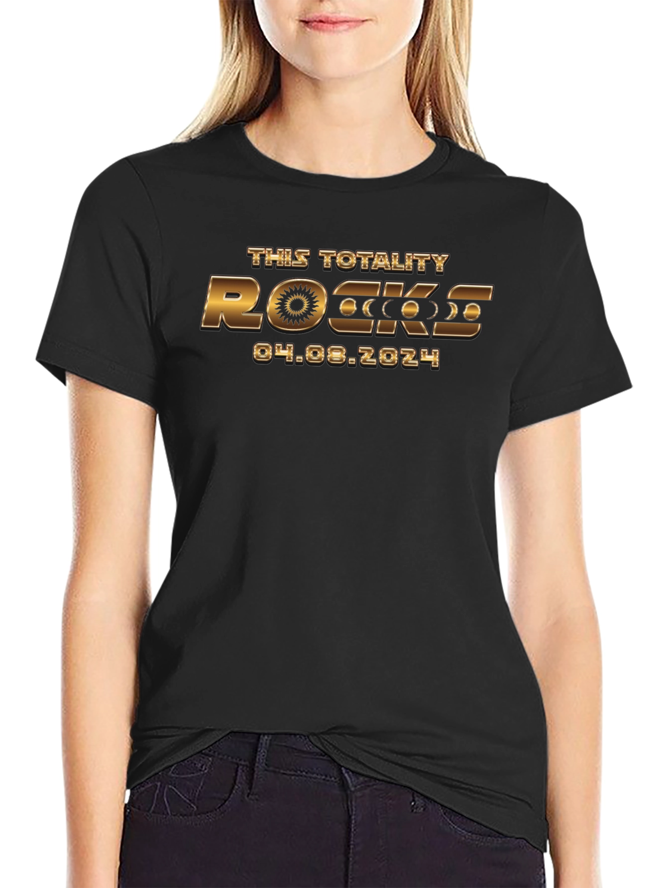 Totality Rocks Eclipse 2024 Graphic Tee