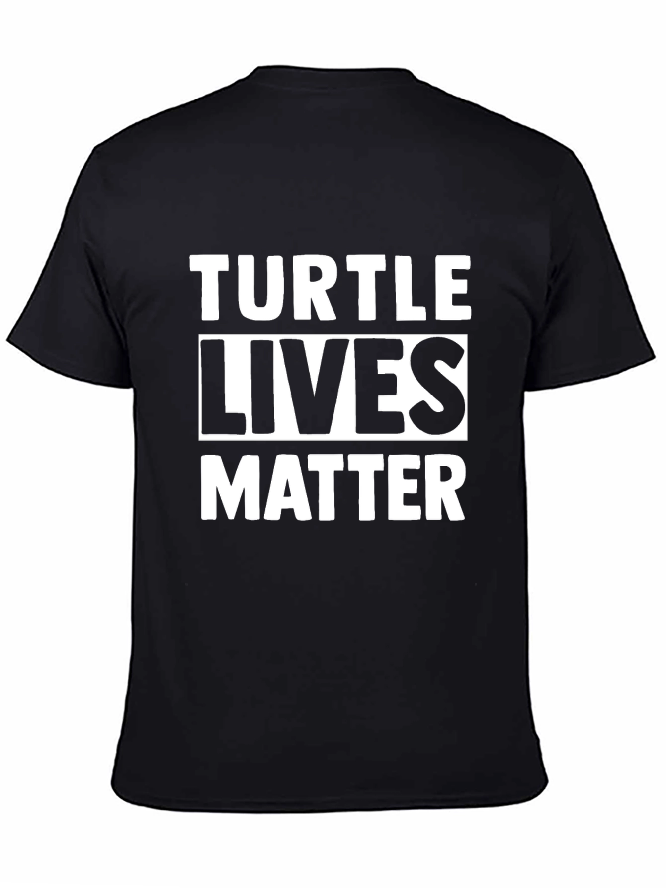 Turtle Lives Matter Graphic Tee - Black Cotton T-Shirt