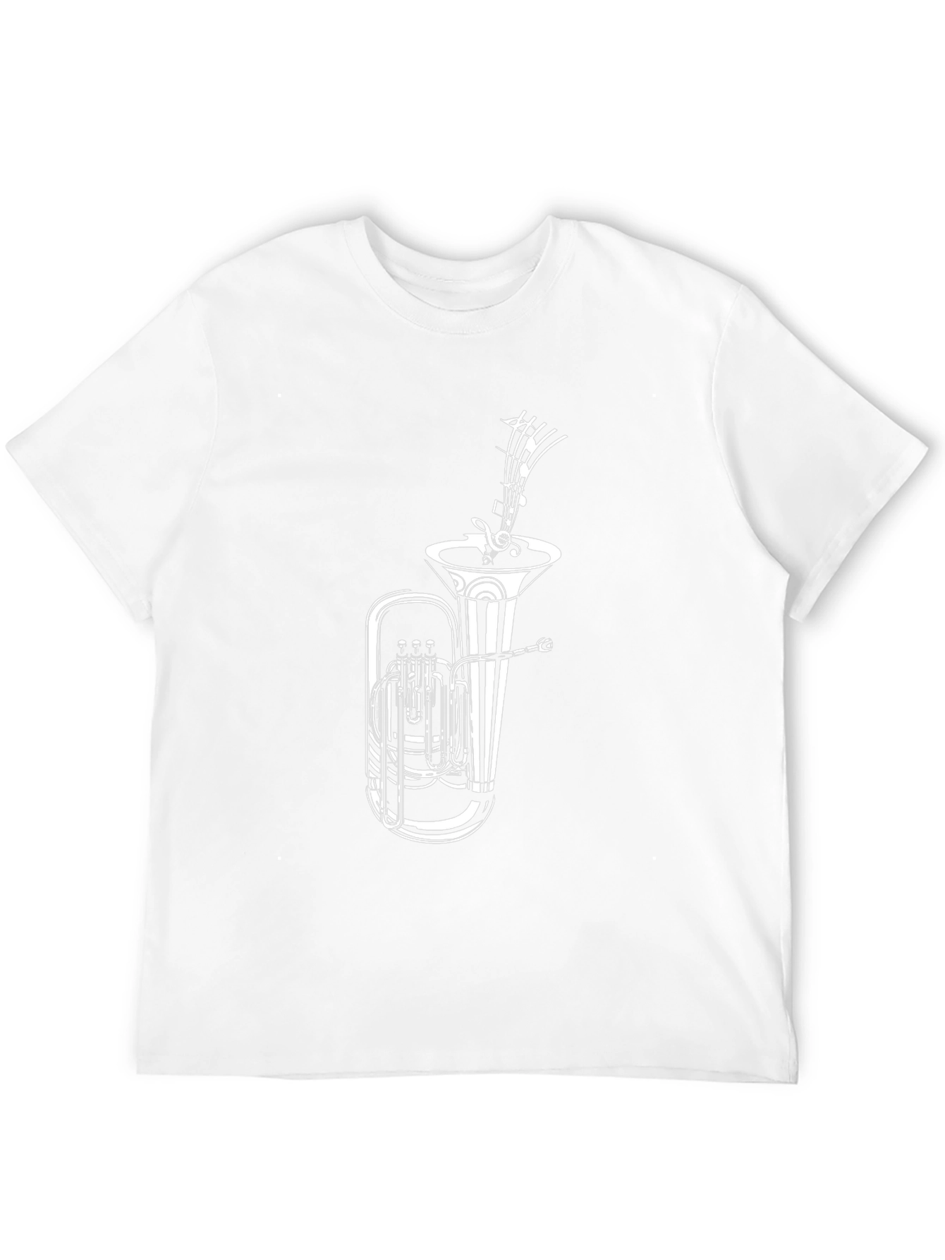 Musical Tuba Graphic Tee - Black Cotton