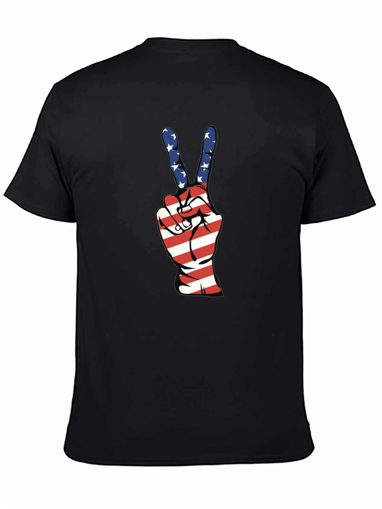 American Flag Peace Sign Graphic T-Shirt