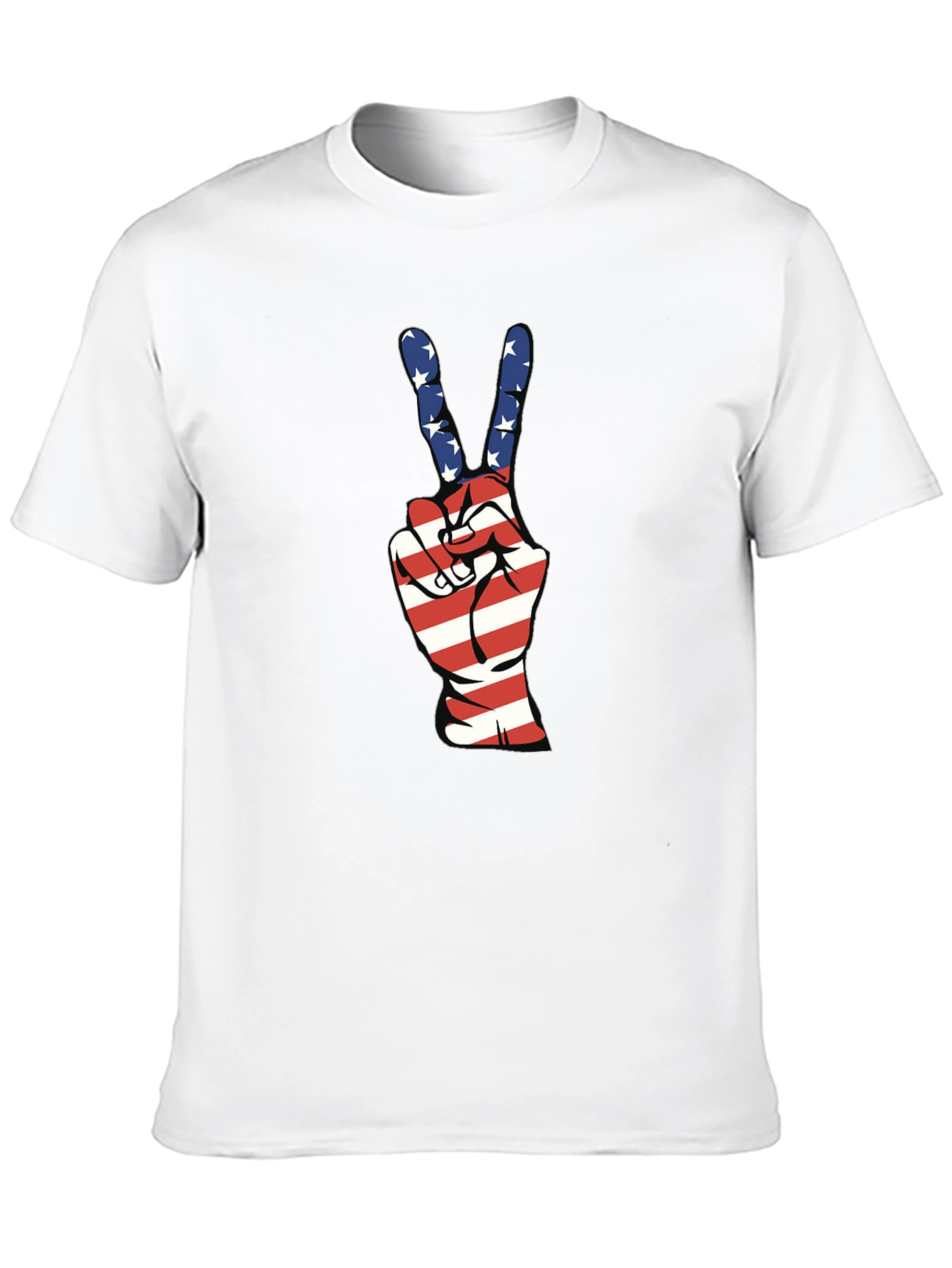 American Flag Peace Sign Graphic T-Shirt