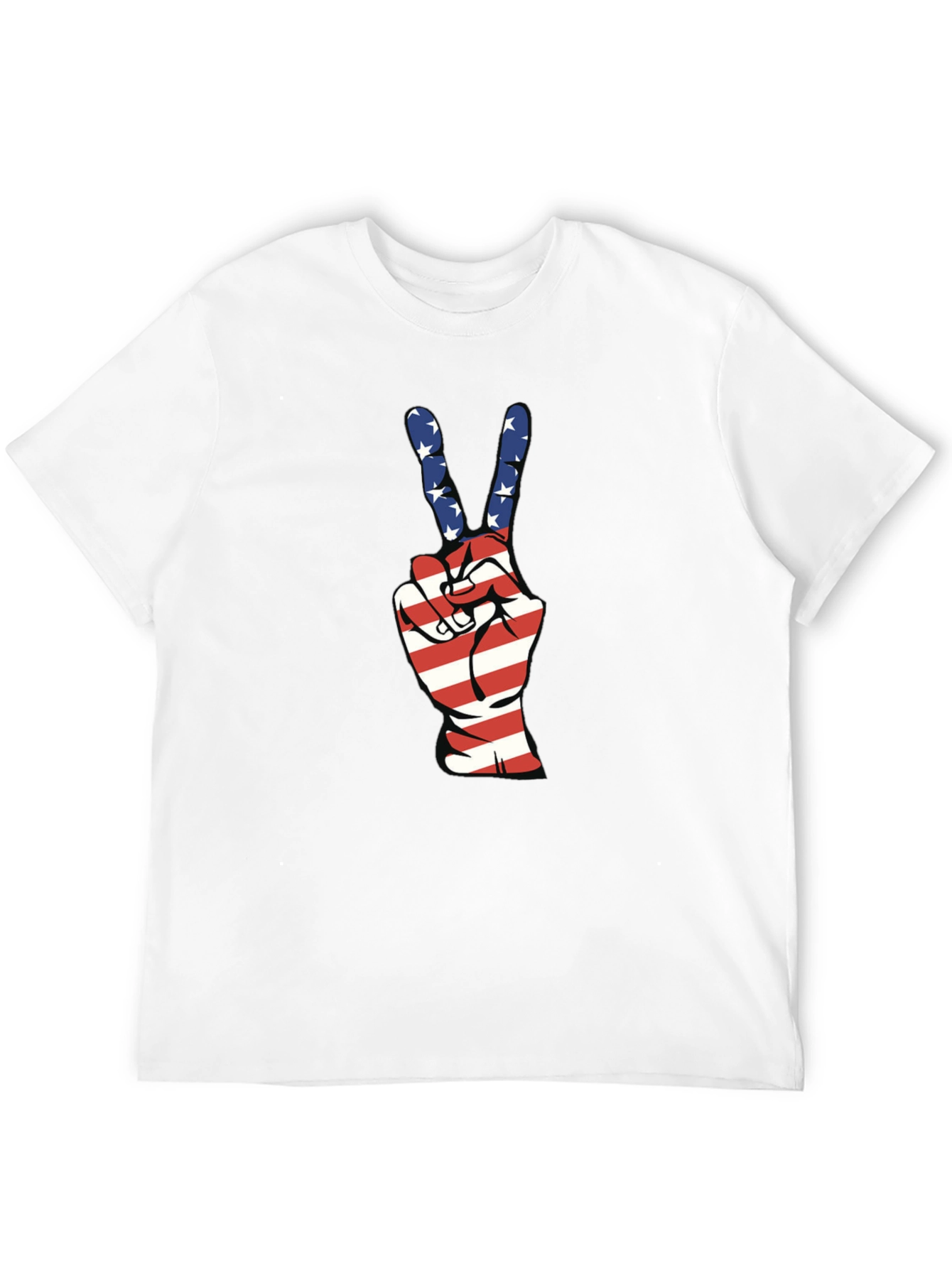 American Flag Peace Sign Graphic T-Shirt