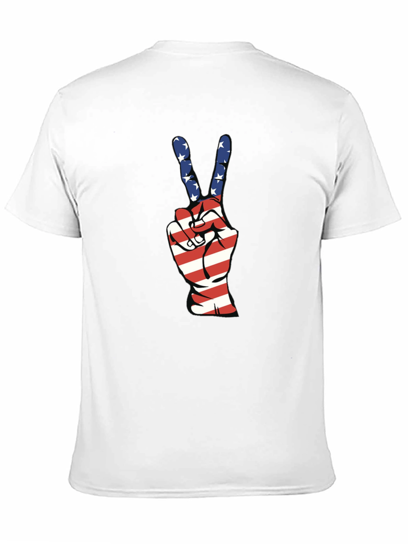 American Flag Peace Sign Graphic T-Shirt