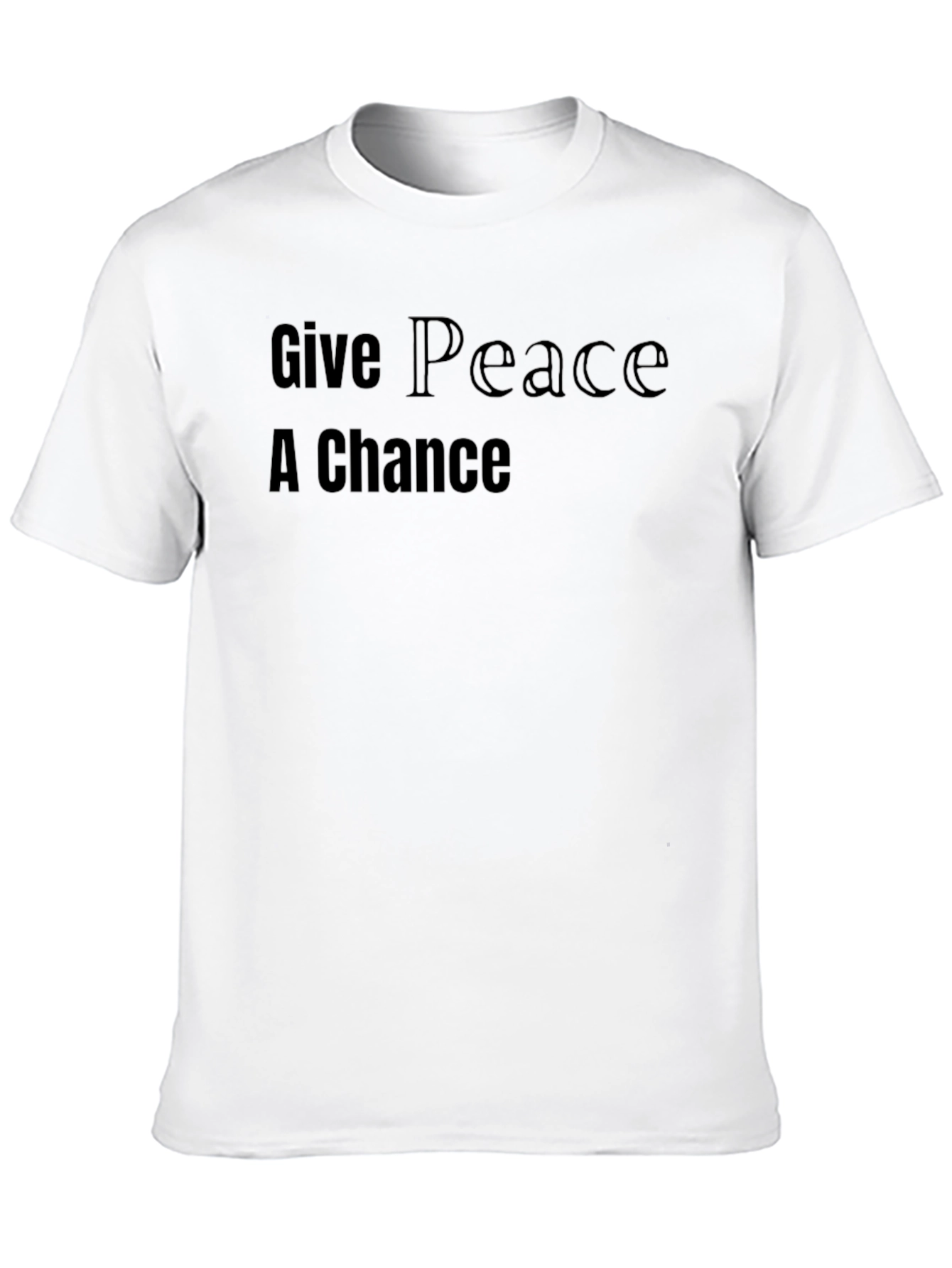 Give Peace A Chance Black Graphic Tee