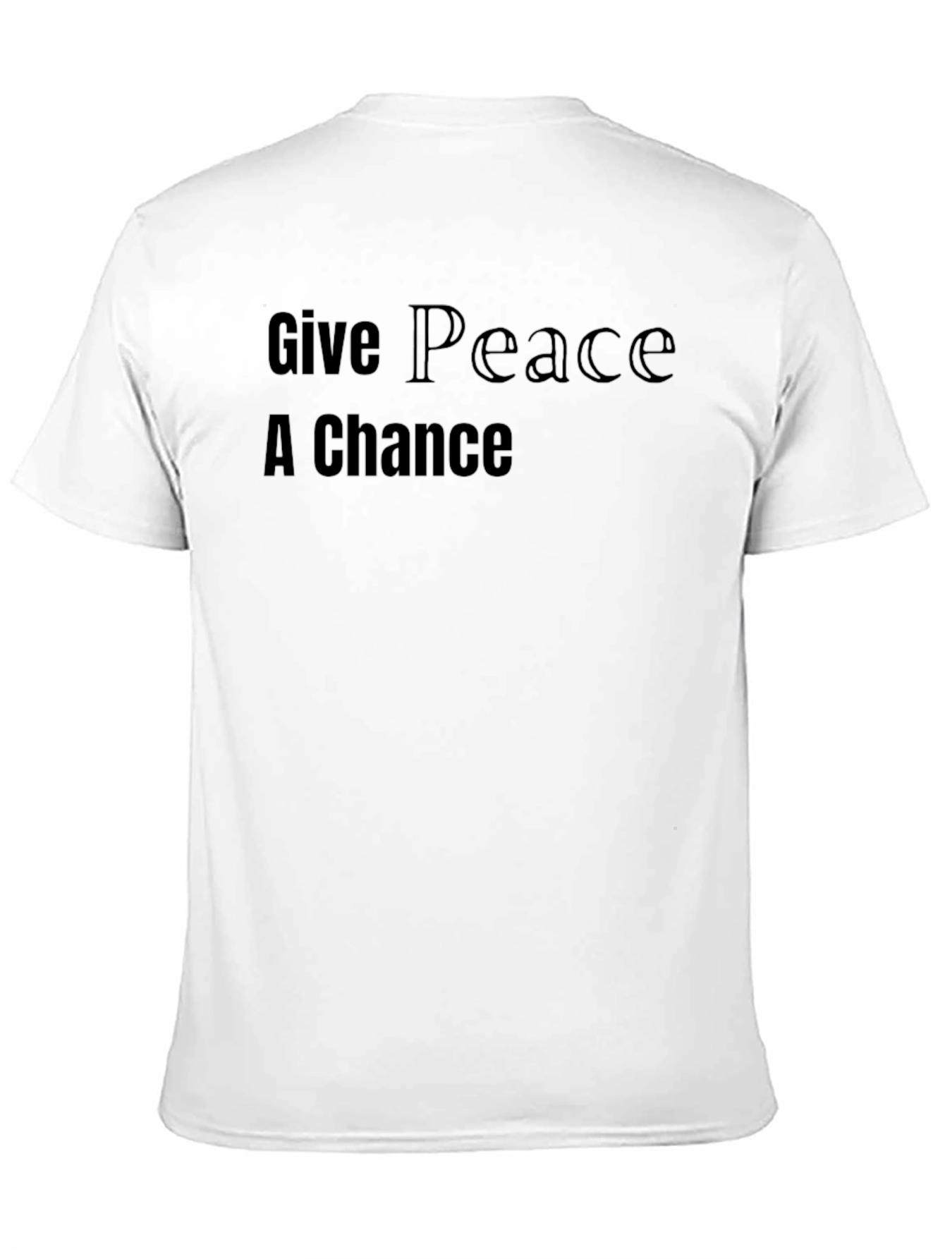 Give Peace A Chance Black Graphic Tee