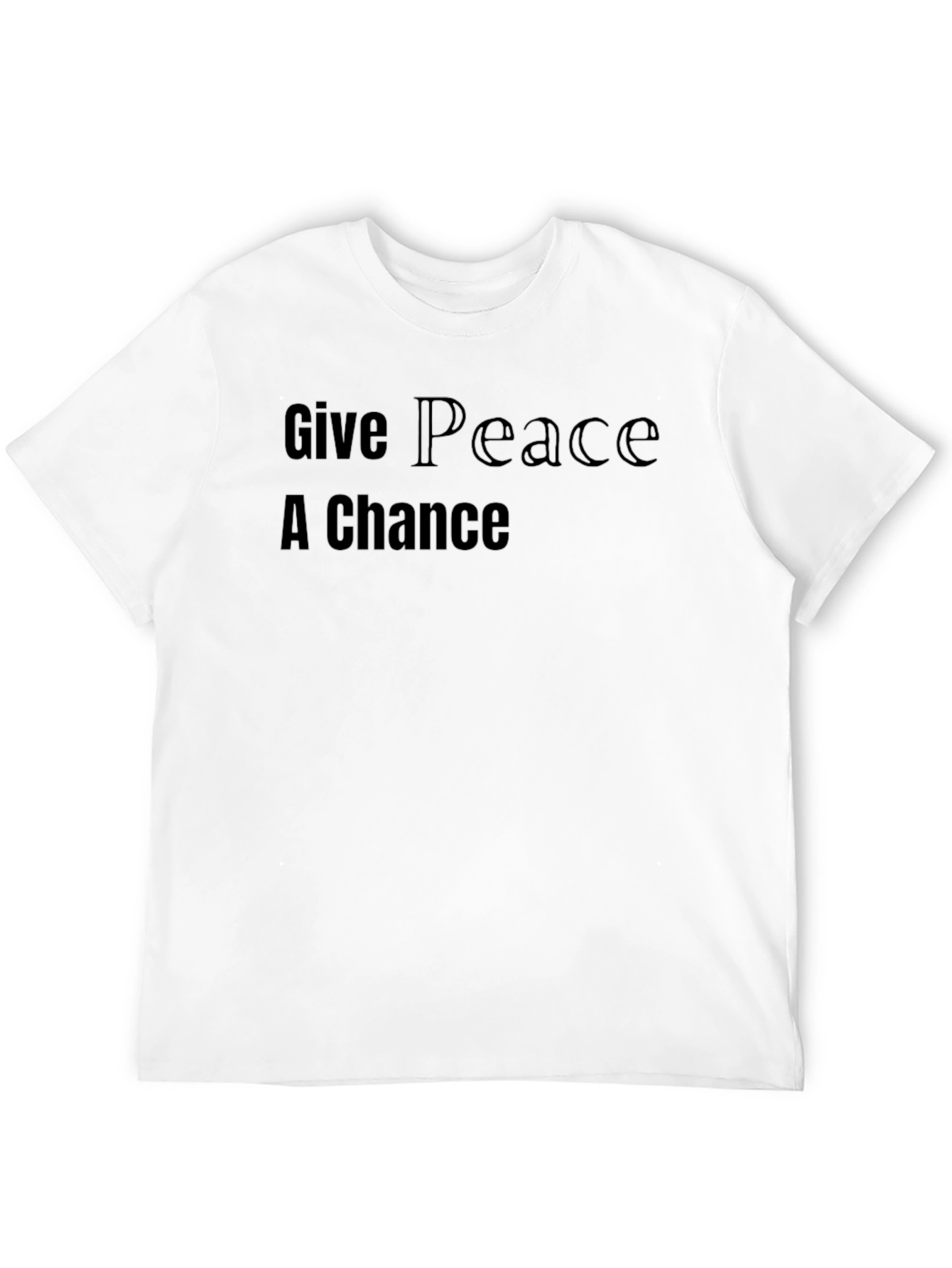 Give Peace A Chance Black Graphic Tee