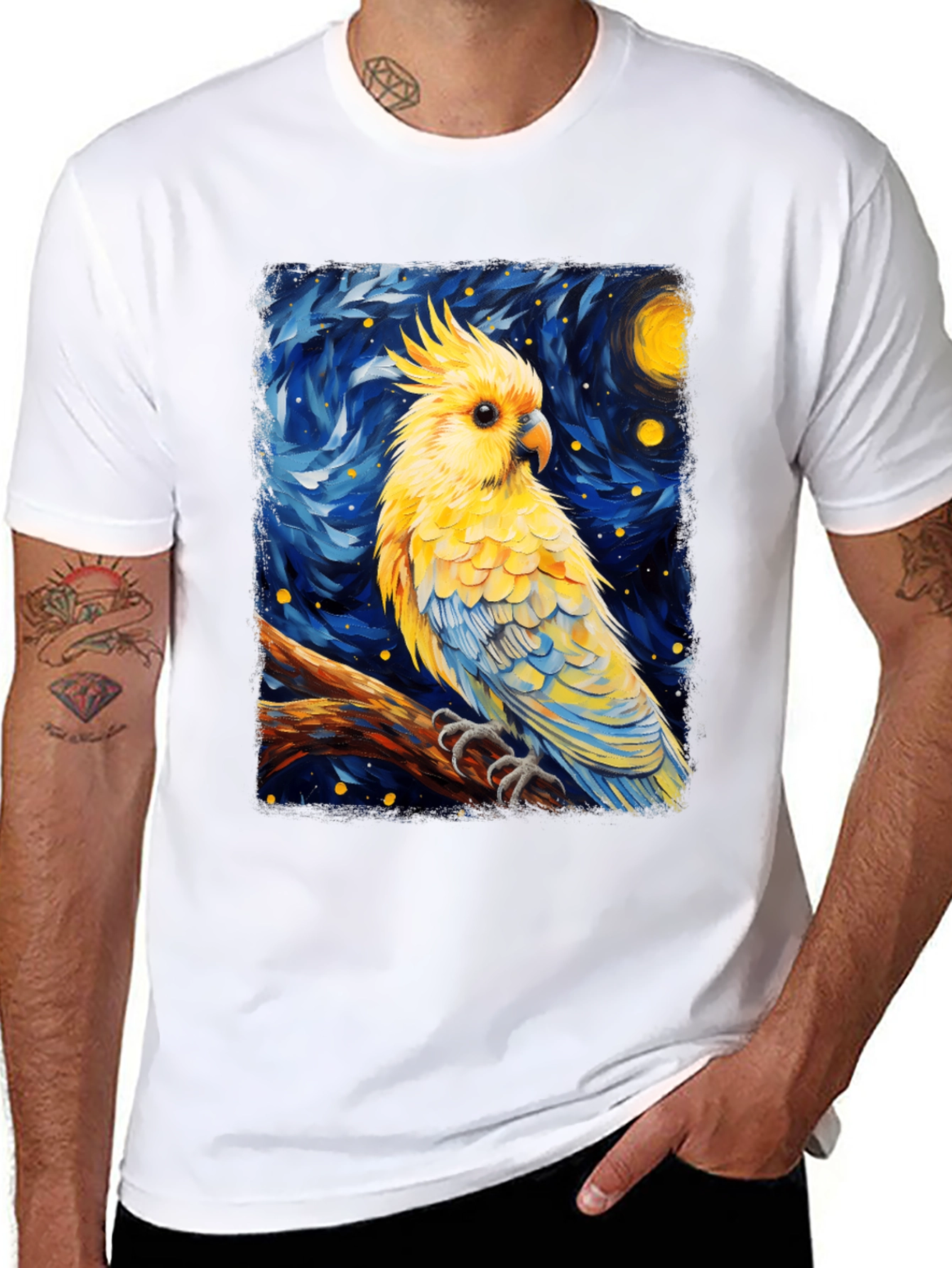 Cockatoo Starry Night T-Shirt
