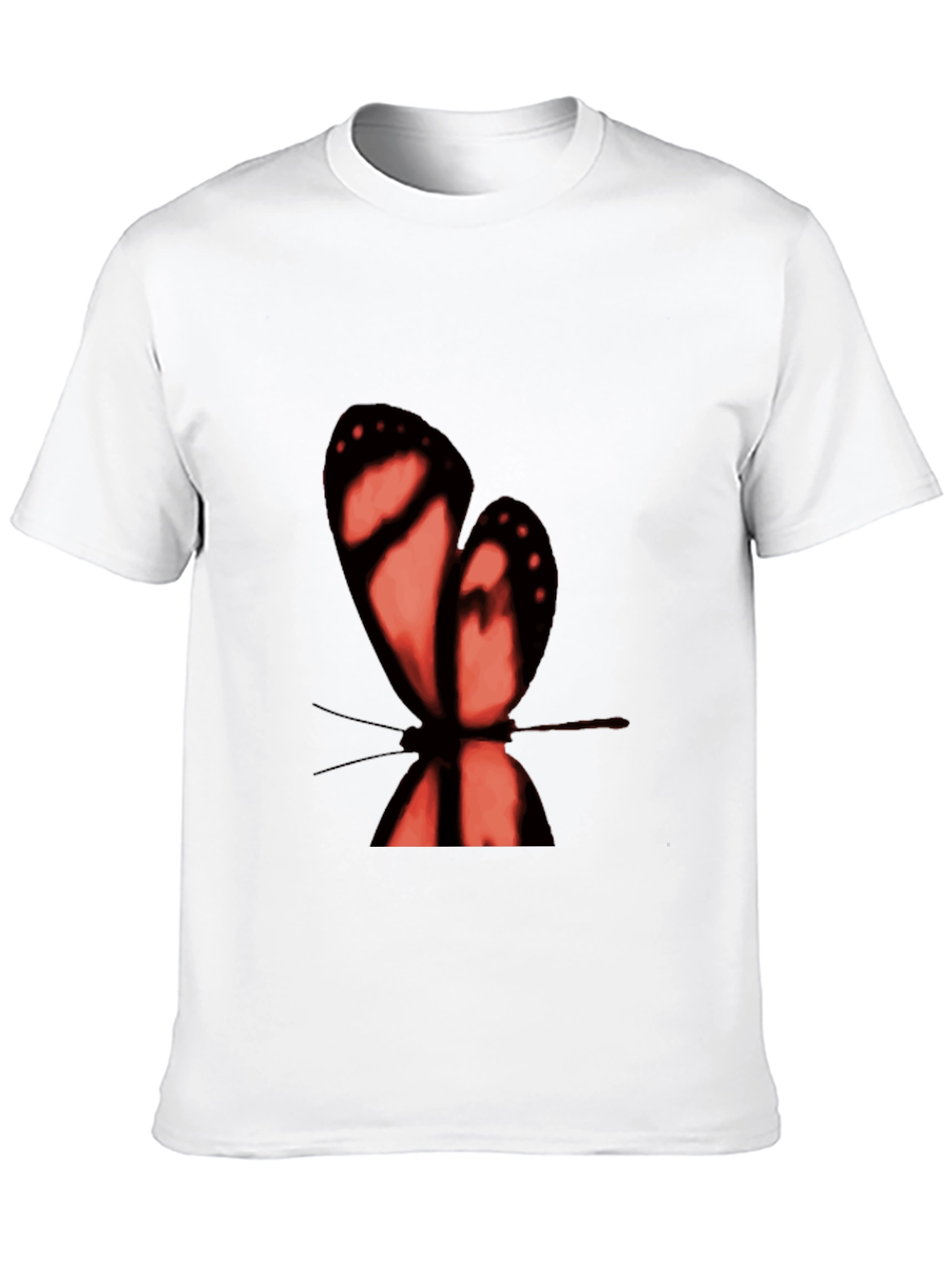 Butterfly Graphic Tee - Stylish Mens Black T-Shirt