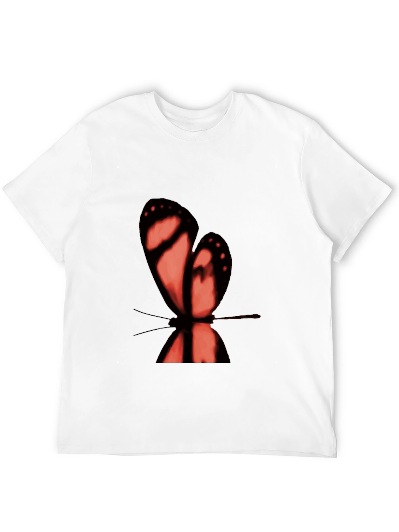 Butterfly Graphic Tee - Stylish Mens Black T-Shirt