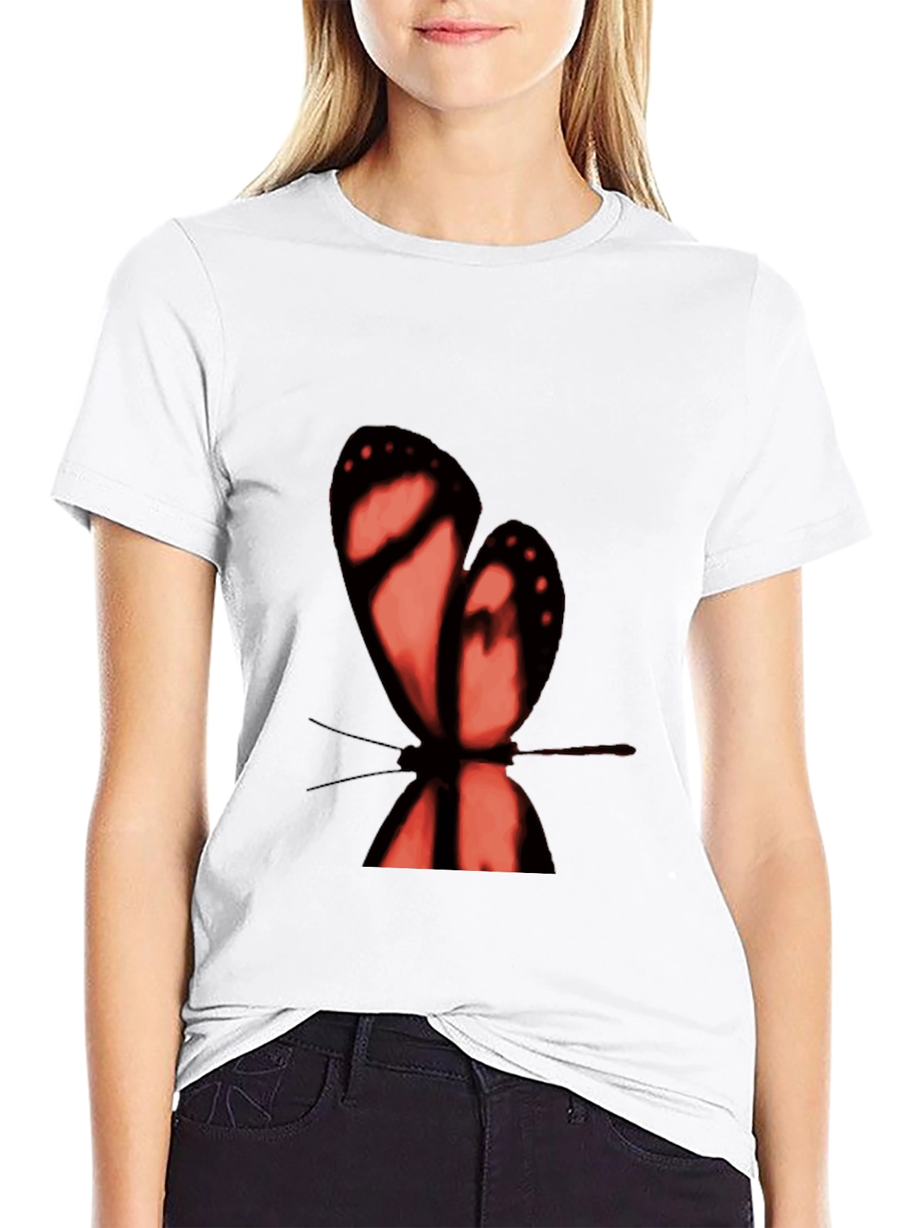 Butterfly Graphic Tee - Stylish Mens Black T-Shirt