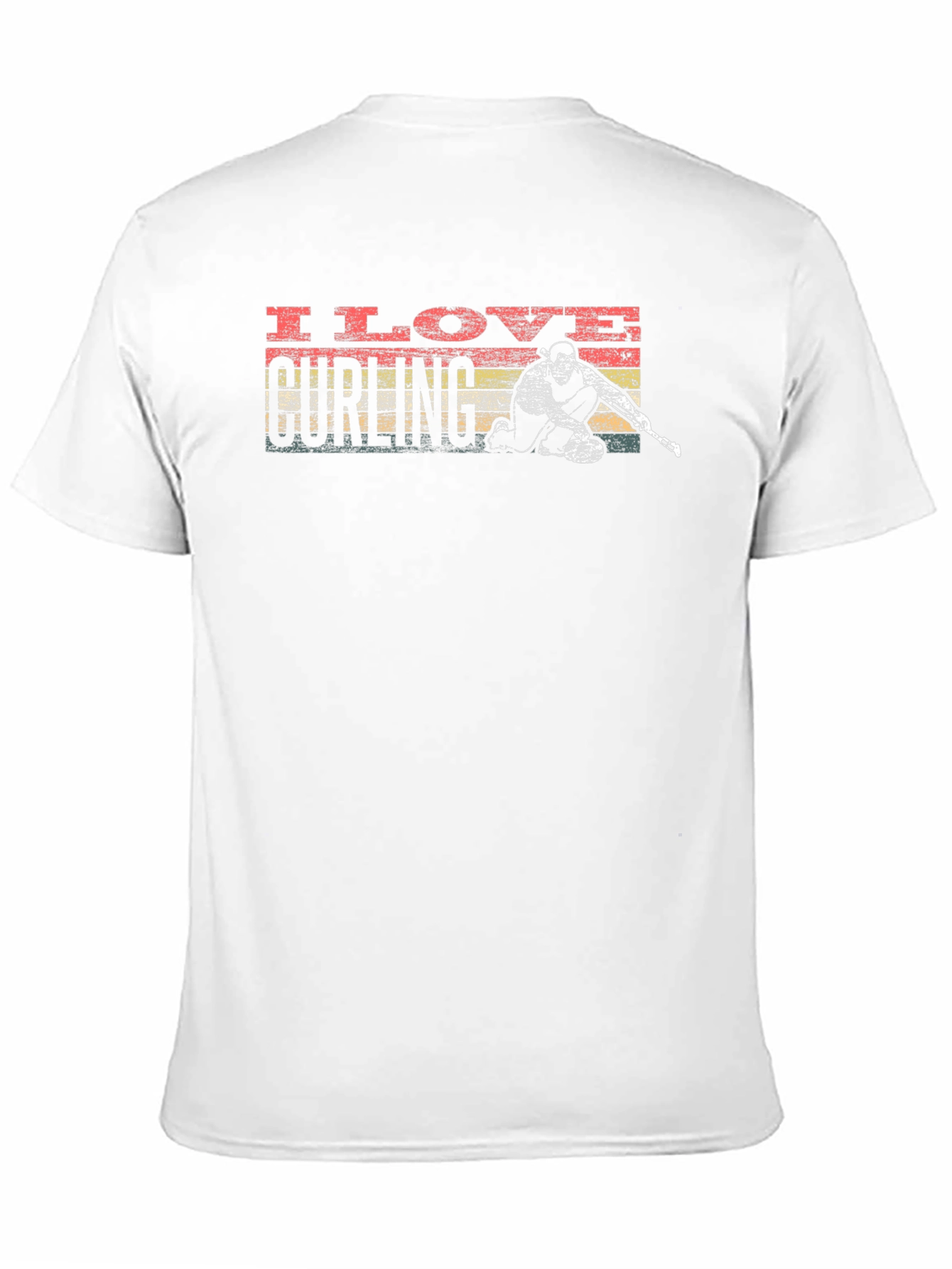 I Love Curling Graphic Tee - Unisex Black T-Shirt