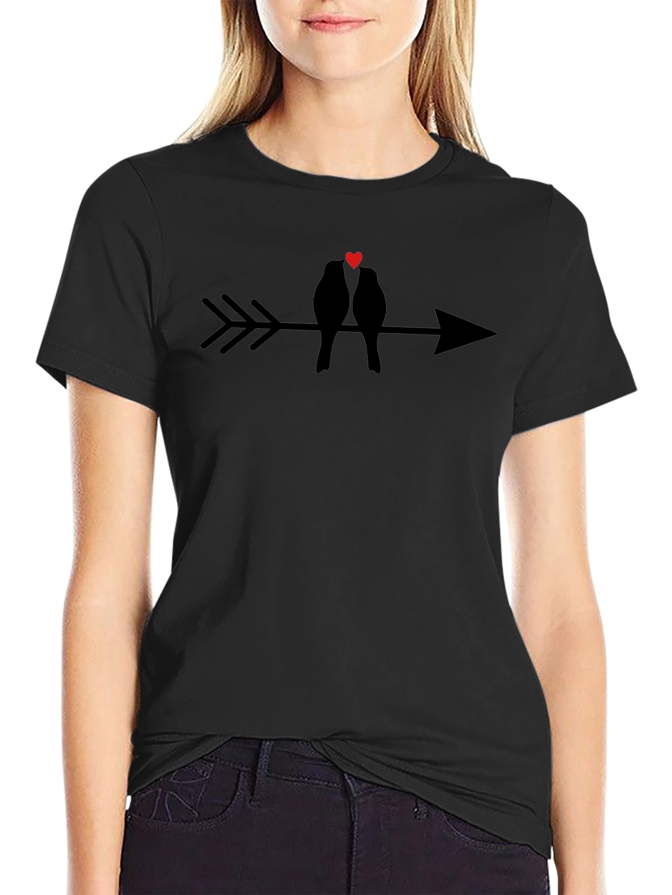 Lovebirds on Arrow T-Shirt