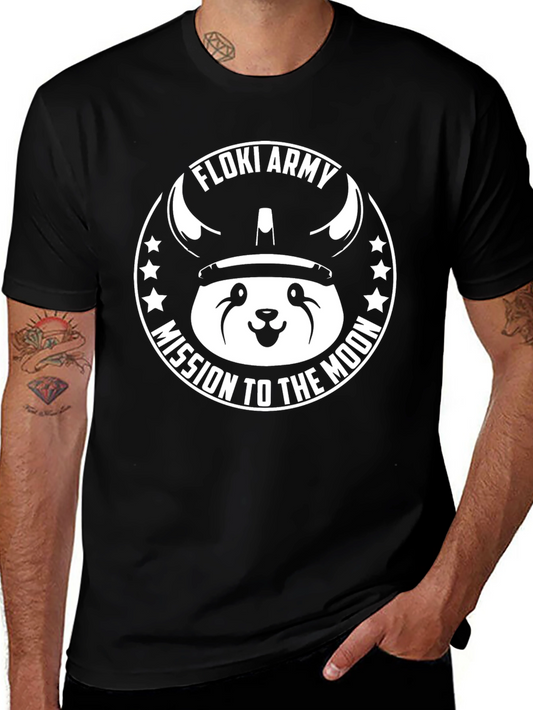 Floki Army Mission to the Moon Black T-Shirt