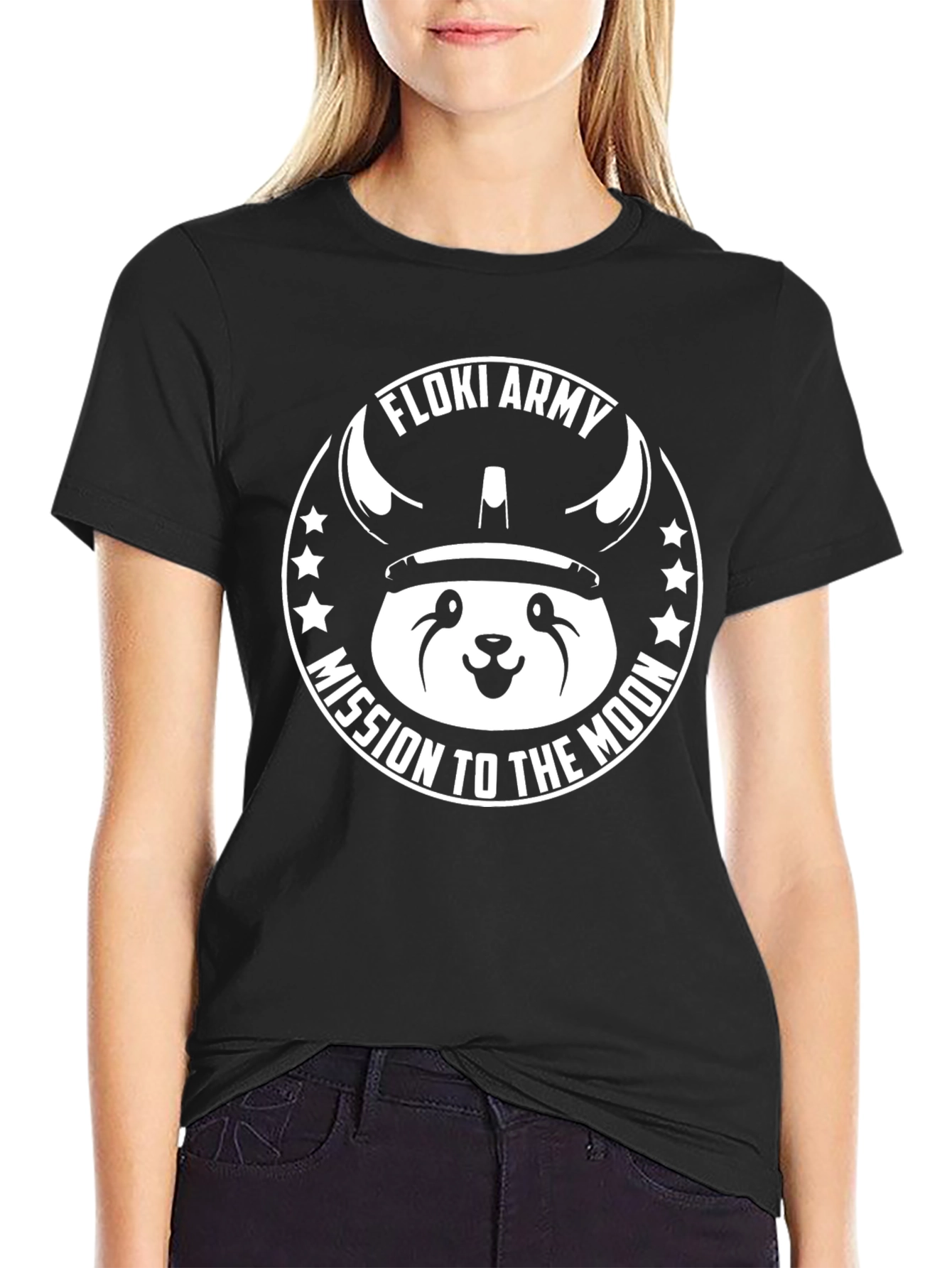 Floki Army Mission to the Moon Black T-Shirt