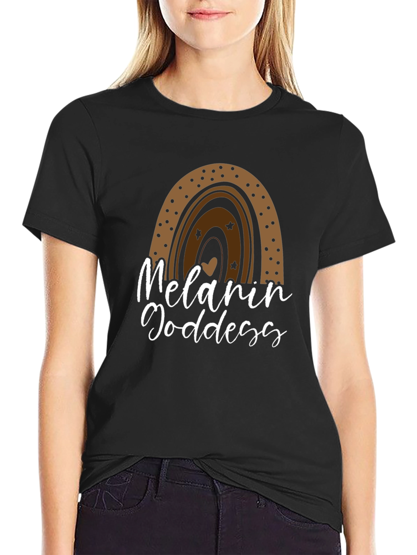 Melanin Goddess Graphic T-Shirt - Black