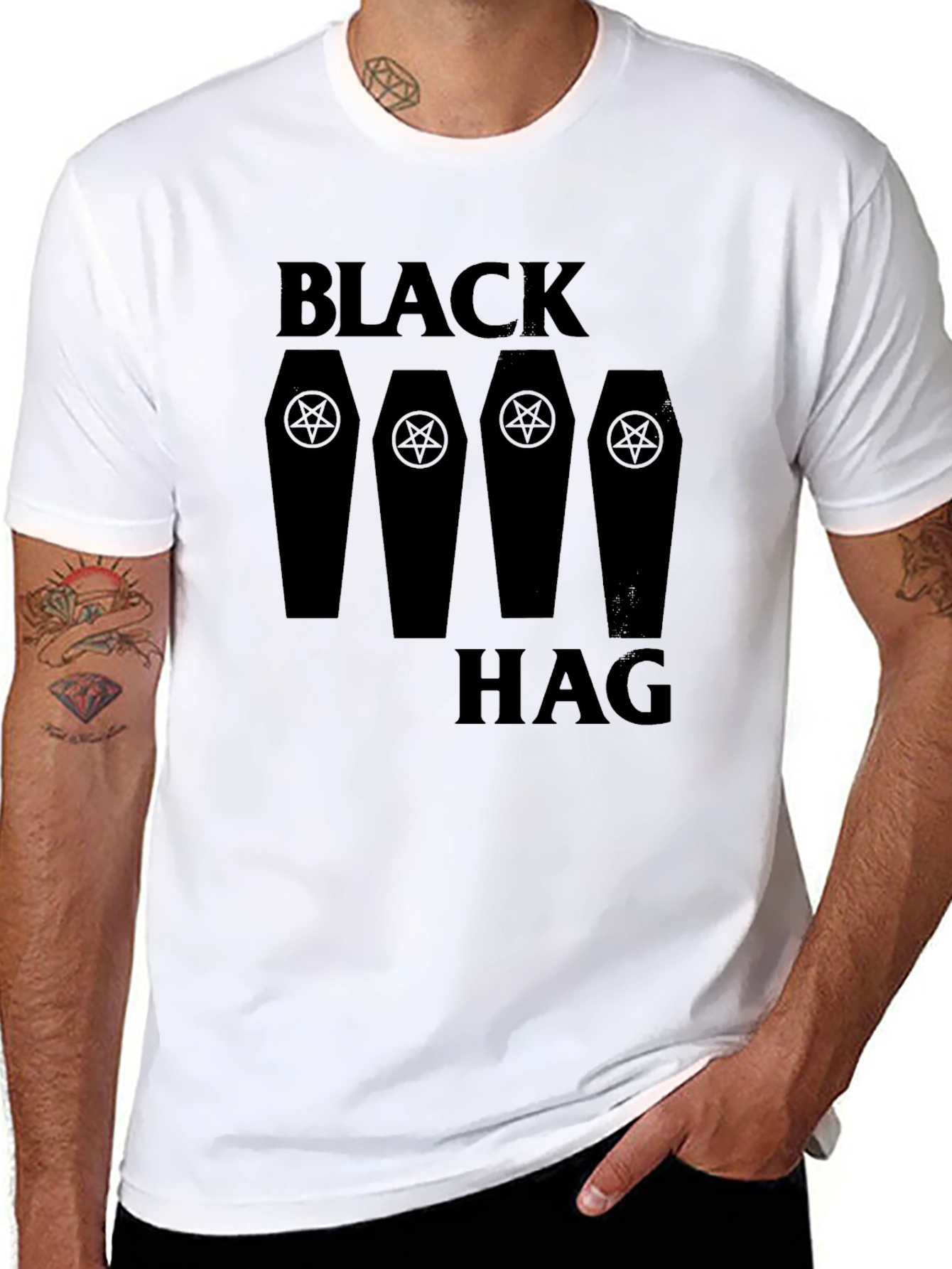 Black Hag Coffin Graphic Tee