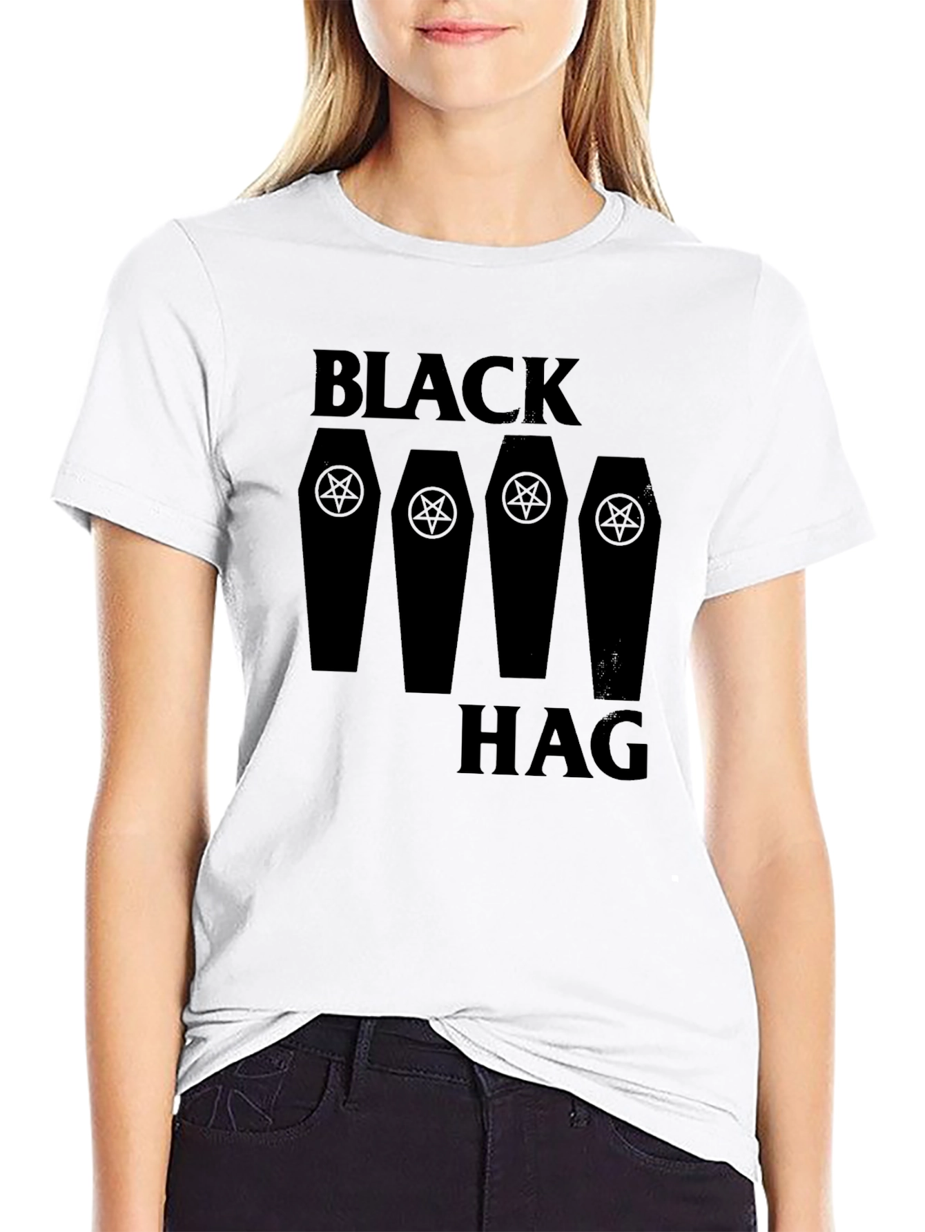 Black Hag Coffin Graphic Tee