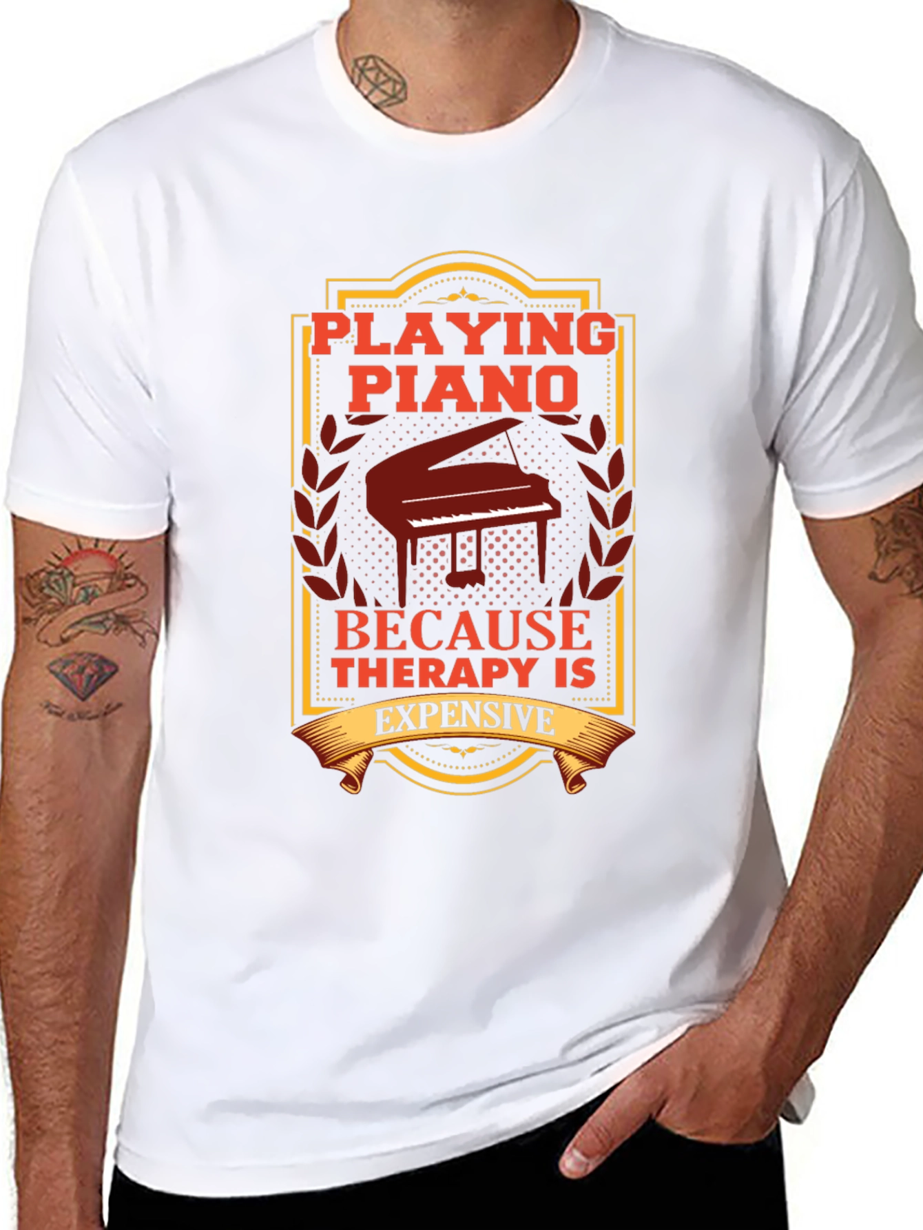 Piano Therapy T-Shirt: Musician Gift
