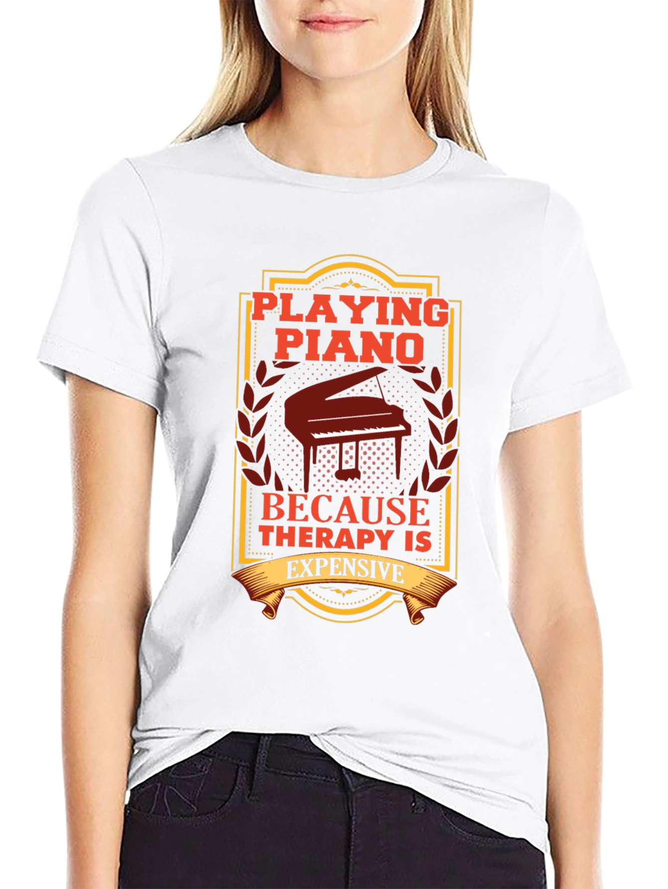 Piano Therapy T-Shirt: Musician Gift