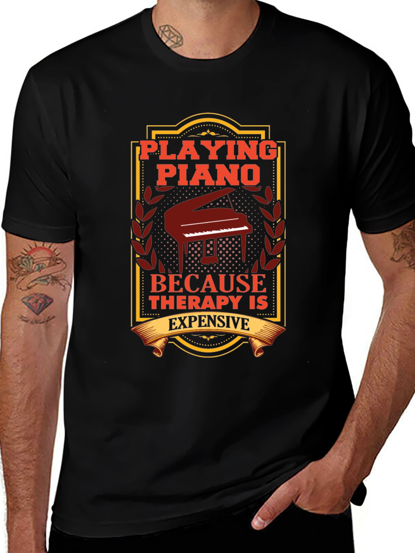 Piano Therapy T-Shirt: Musician Gift