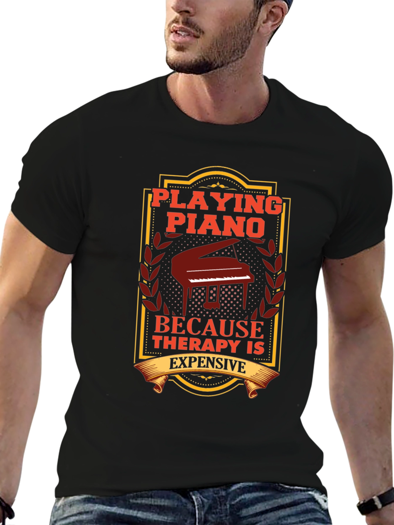 Piano Therapy T-Shirt: Musician Gift