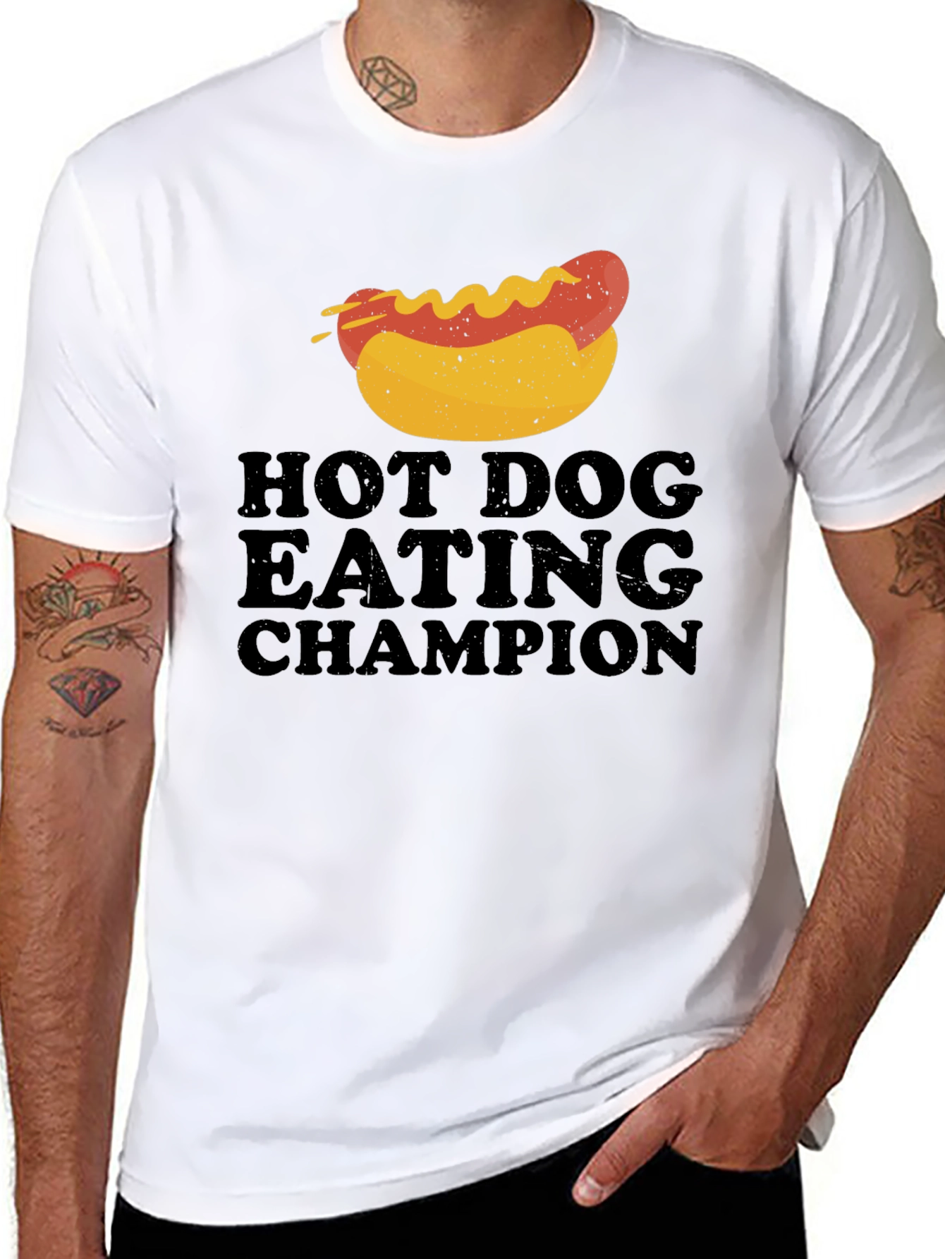 Hot Dog Eating Champion T-Shirt - Novelty Food Tee