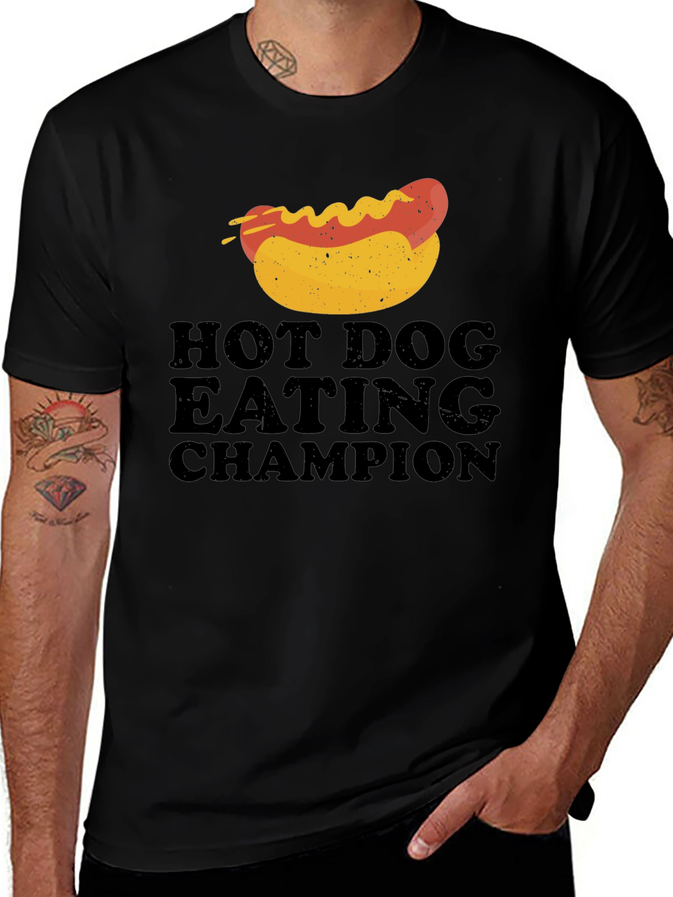 Hot Dog Eating Champion T-Shirt - Novelty Food Tee